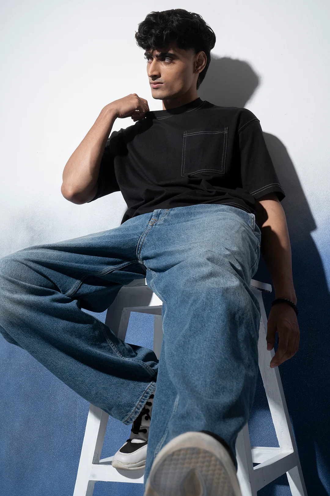 Basic Oversized Pocket T-Shirt - D029 - Image 15