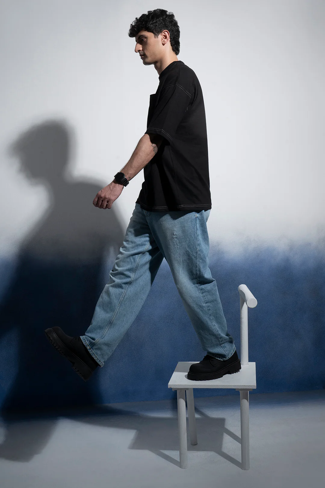Basic Oversized Pocket T-Shirt - D029 - Image 9