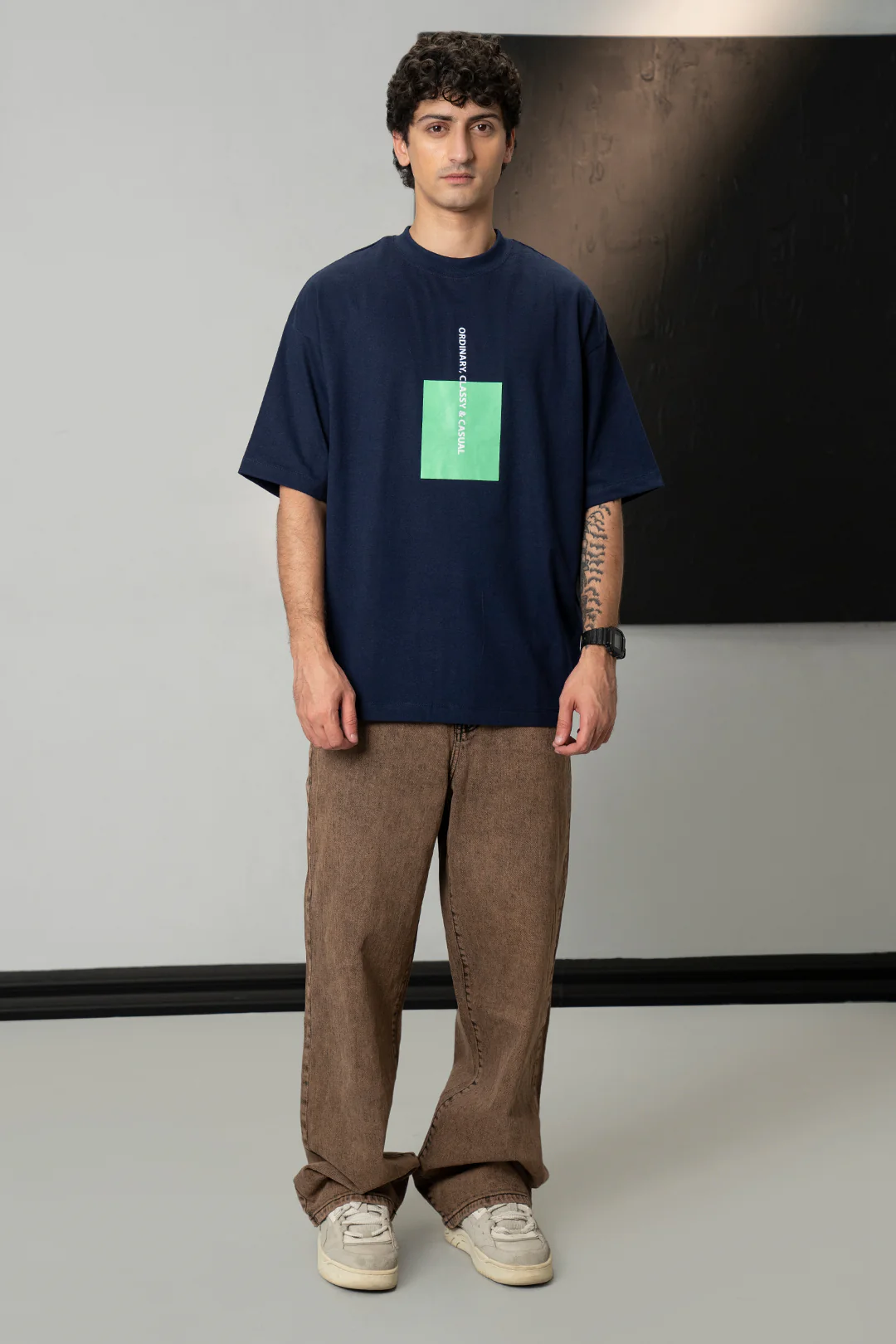 Oversized Graphic T-Shirt - D036 - Image 2