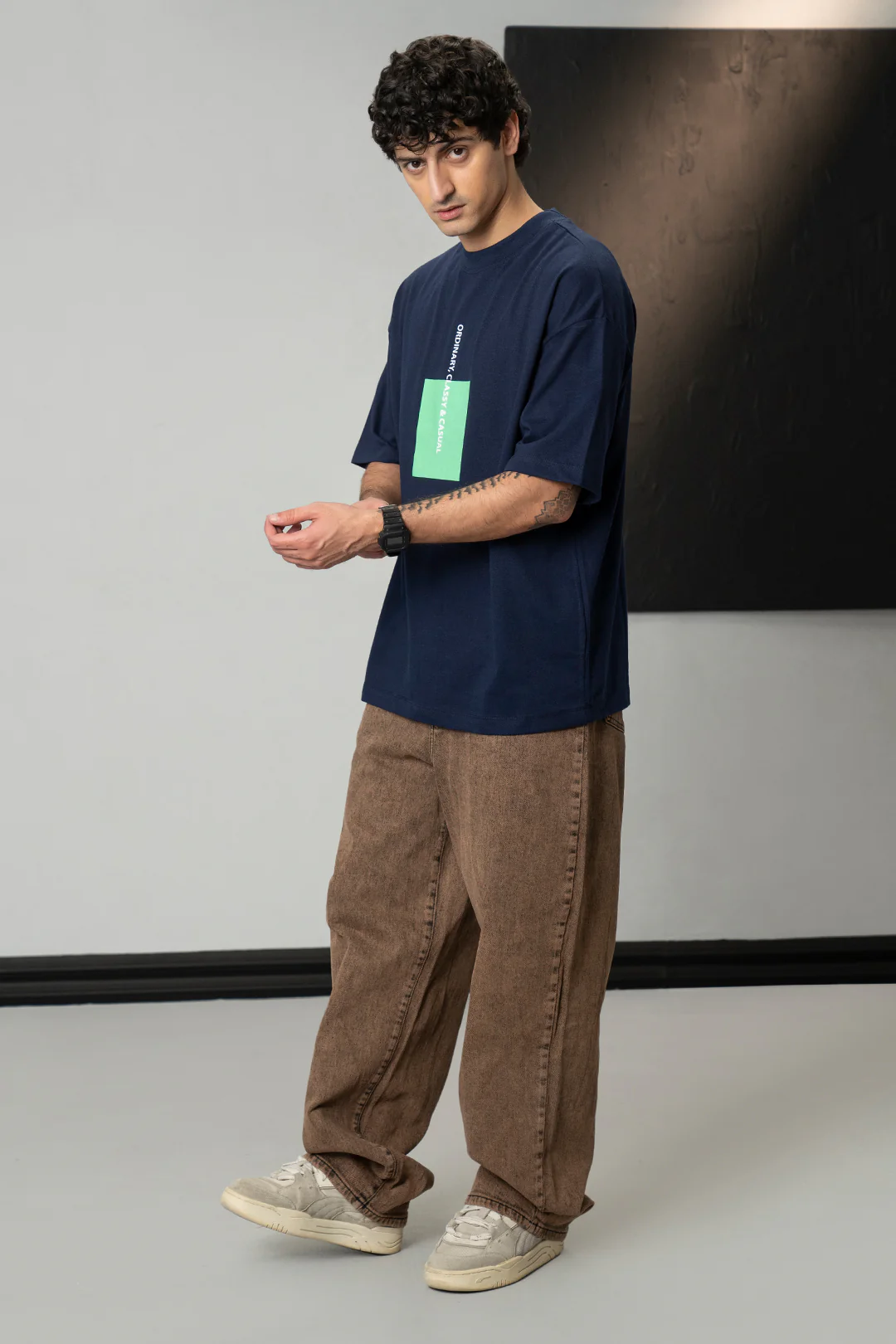 Oversized Graphic T-Shirt - D036 - Image 4
