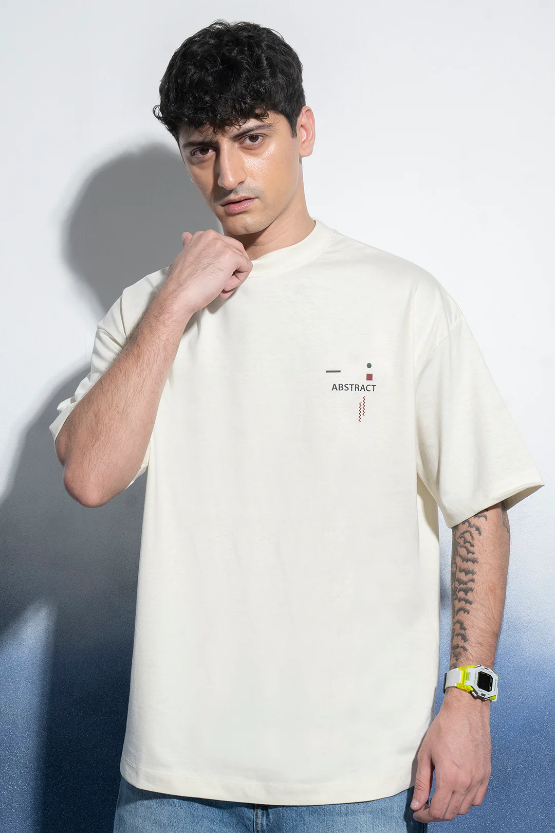 Oversized Graphic T-Shirt - D038 - Image 2