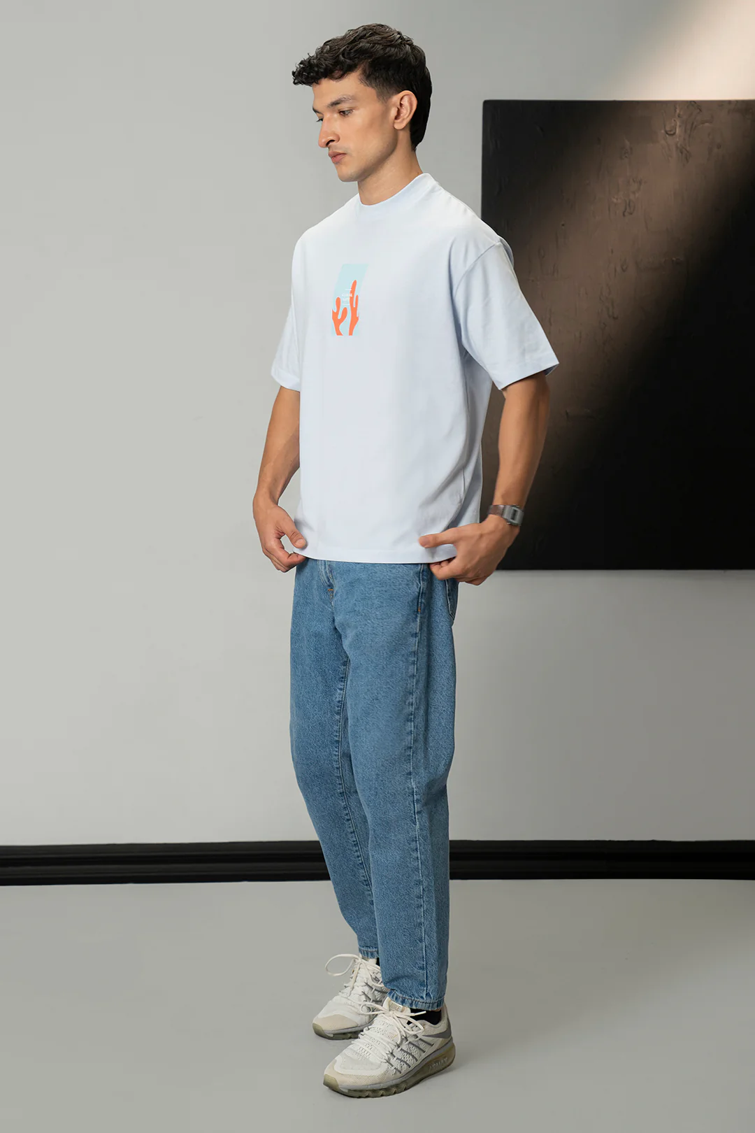 Oversized Graphic T-Shirt - D047 - Image 4