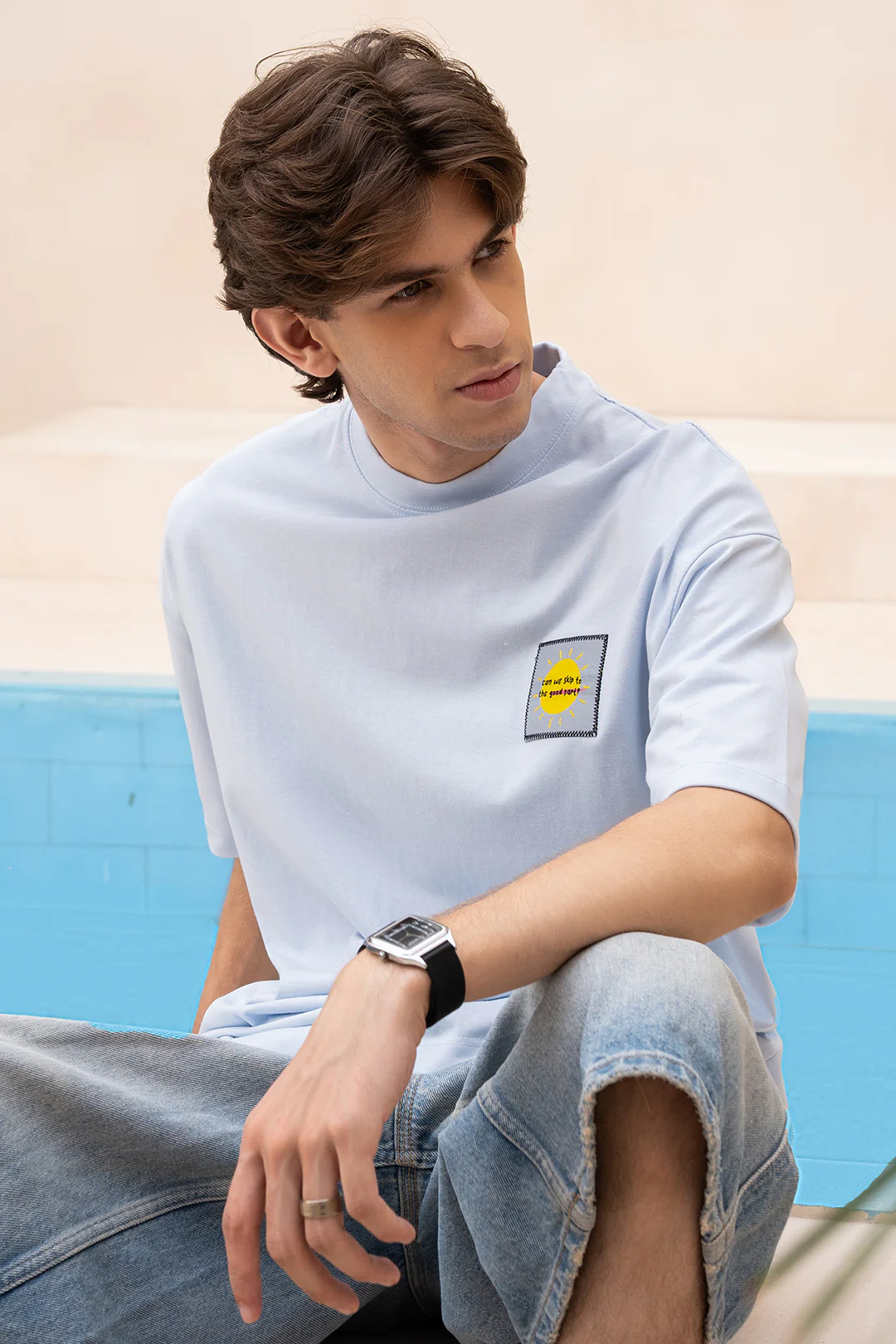 Oversized Graphic T-Shirt - D048 - Image 3