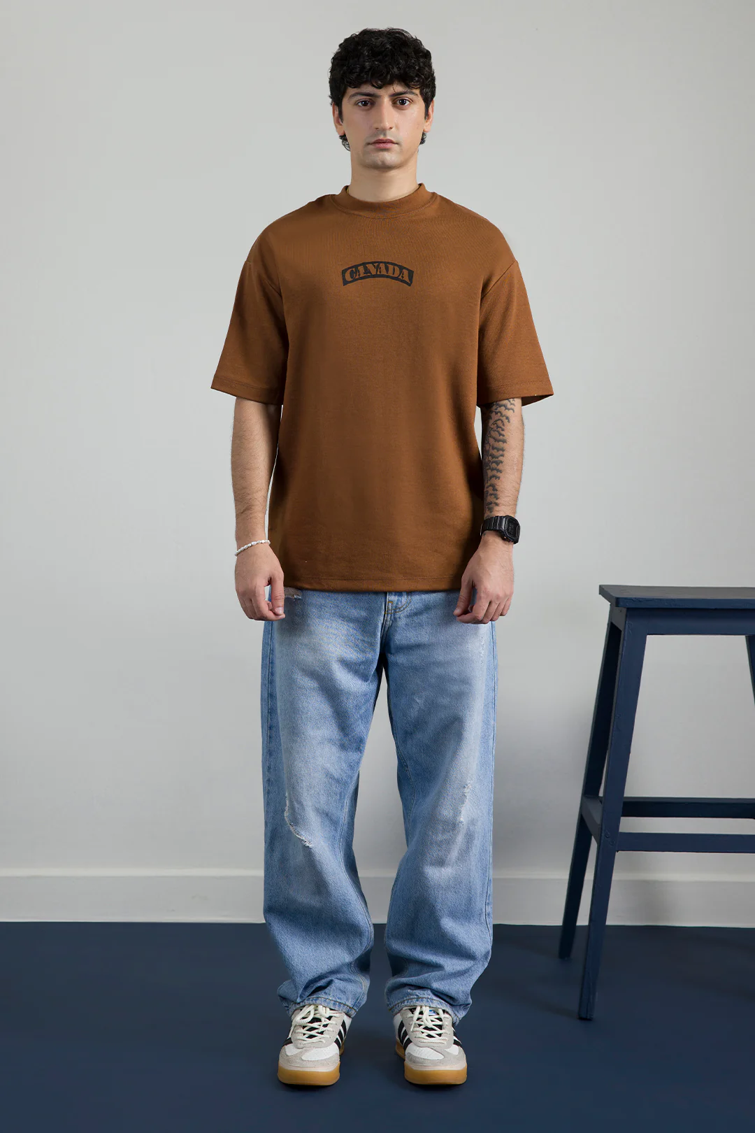 Oversized Graphic T-Shirt - D069 - Image 3