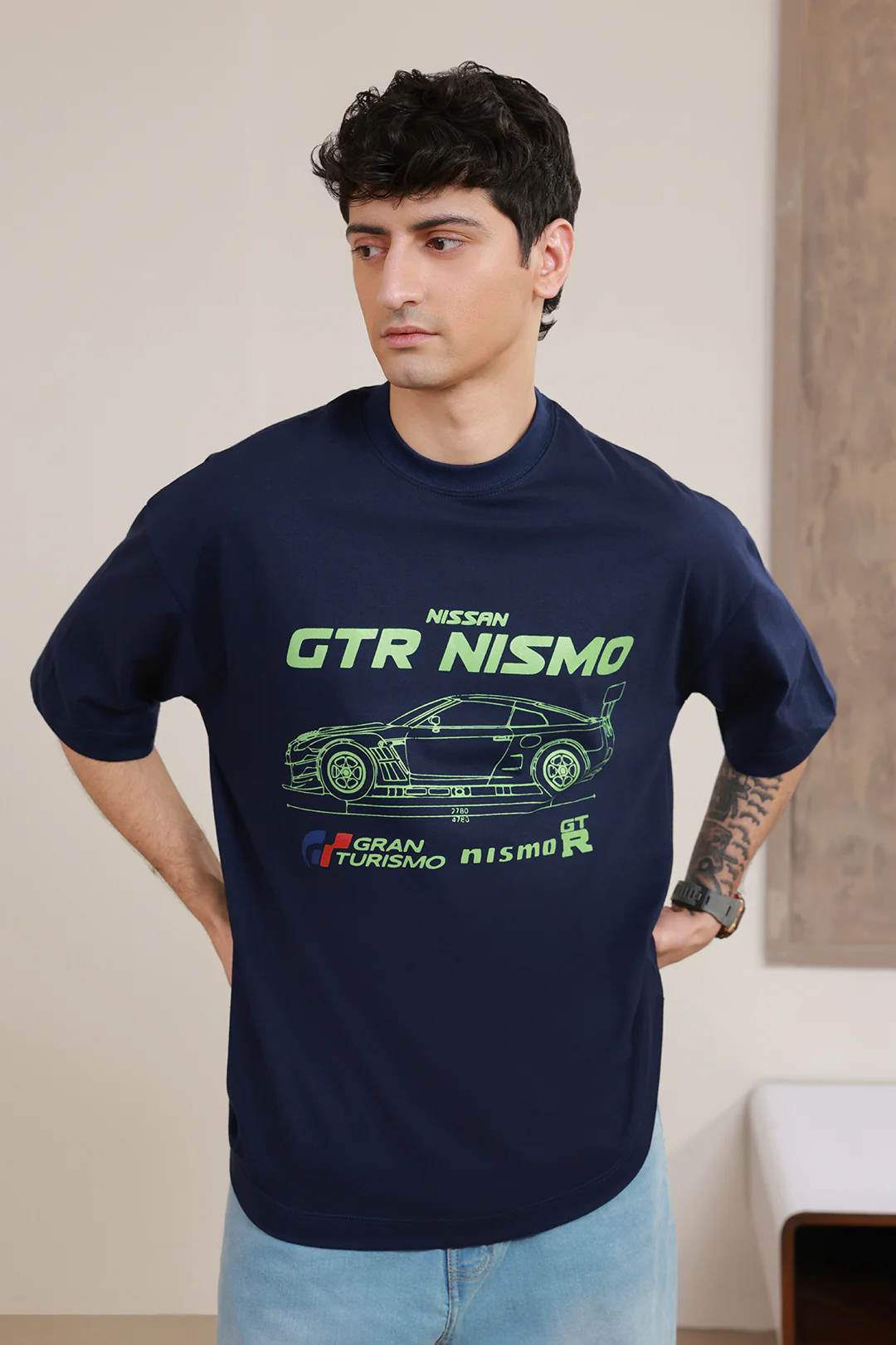 Oversized Graphic T-Shirt - D156 - Image 5