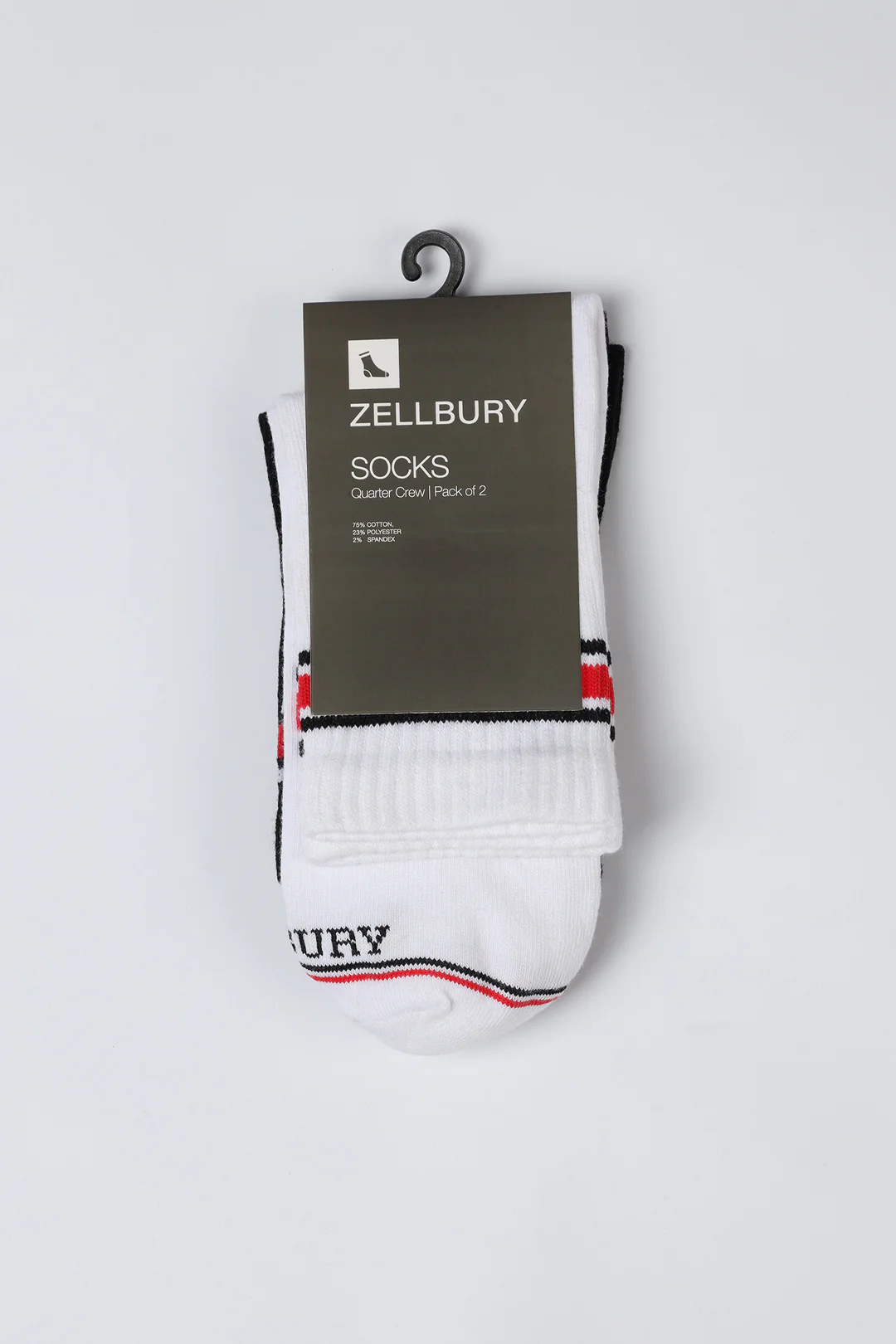 Quarter Crew Socks - C007 (Pack of 2) - Image 3