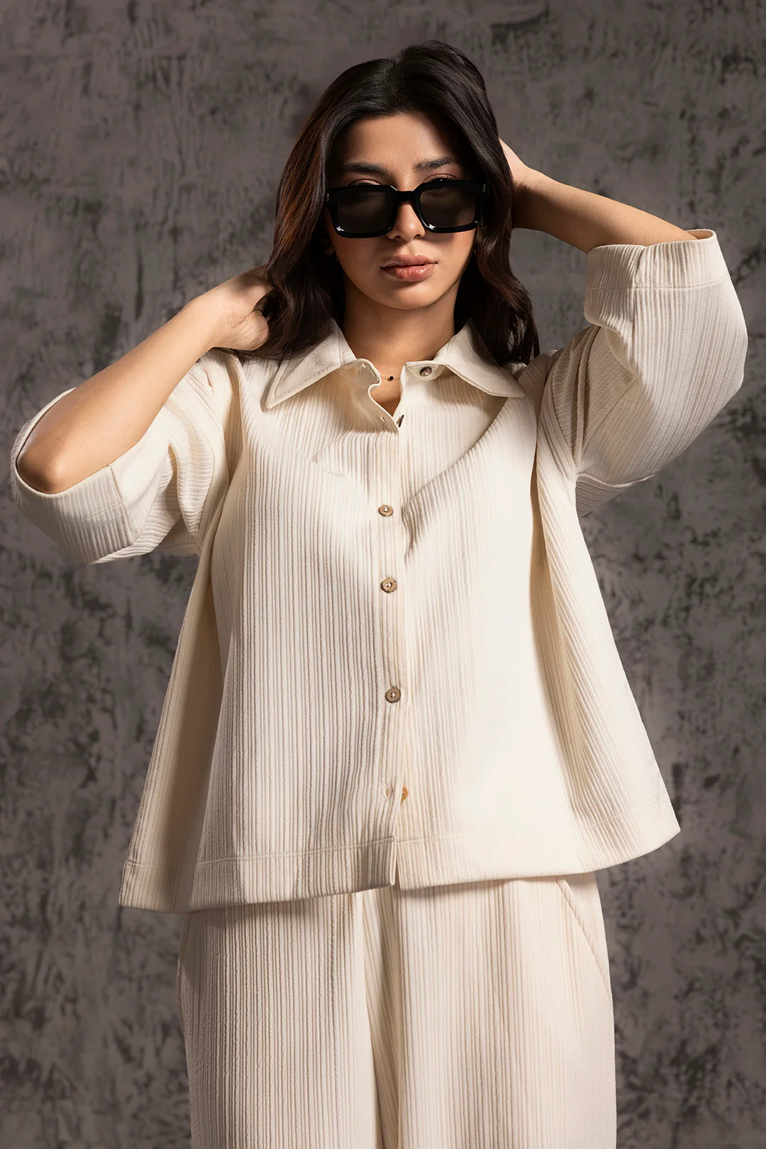 Seersucker Co-Ord Set Shirt - 5004 - Image 2