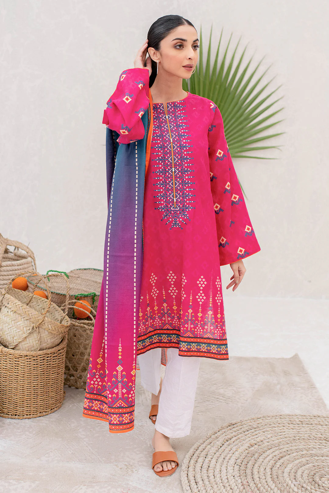 Embroidered Shirt Dupatta - 0023 - Image 2