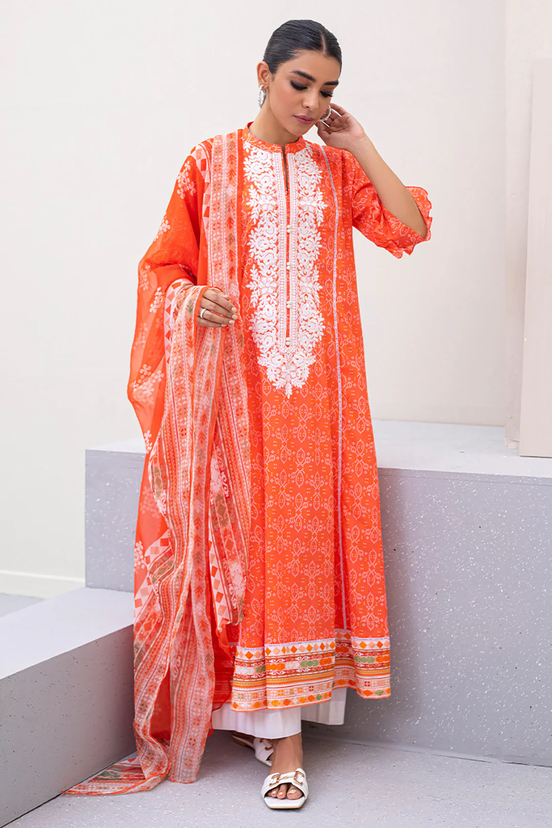 Embroidered Shirt Dupatta - 0317 - Image 2