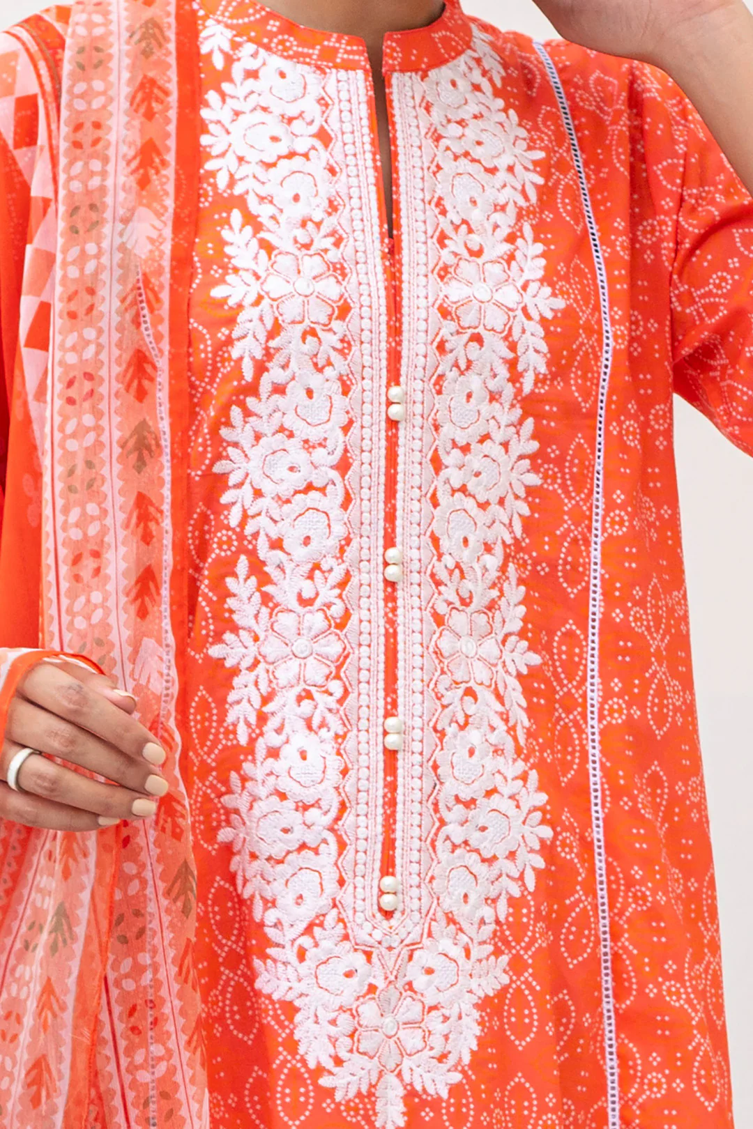 Embroidered Shirt Dupatta - 0317 - Image 4