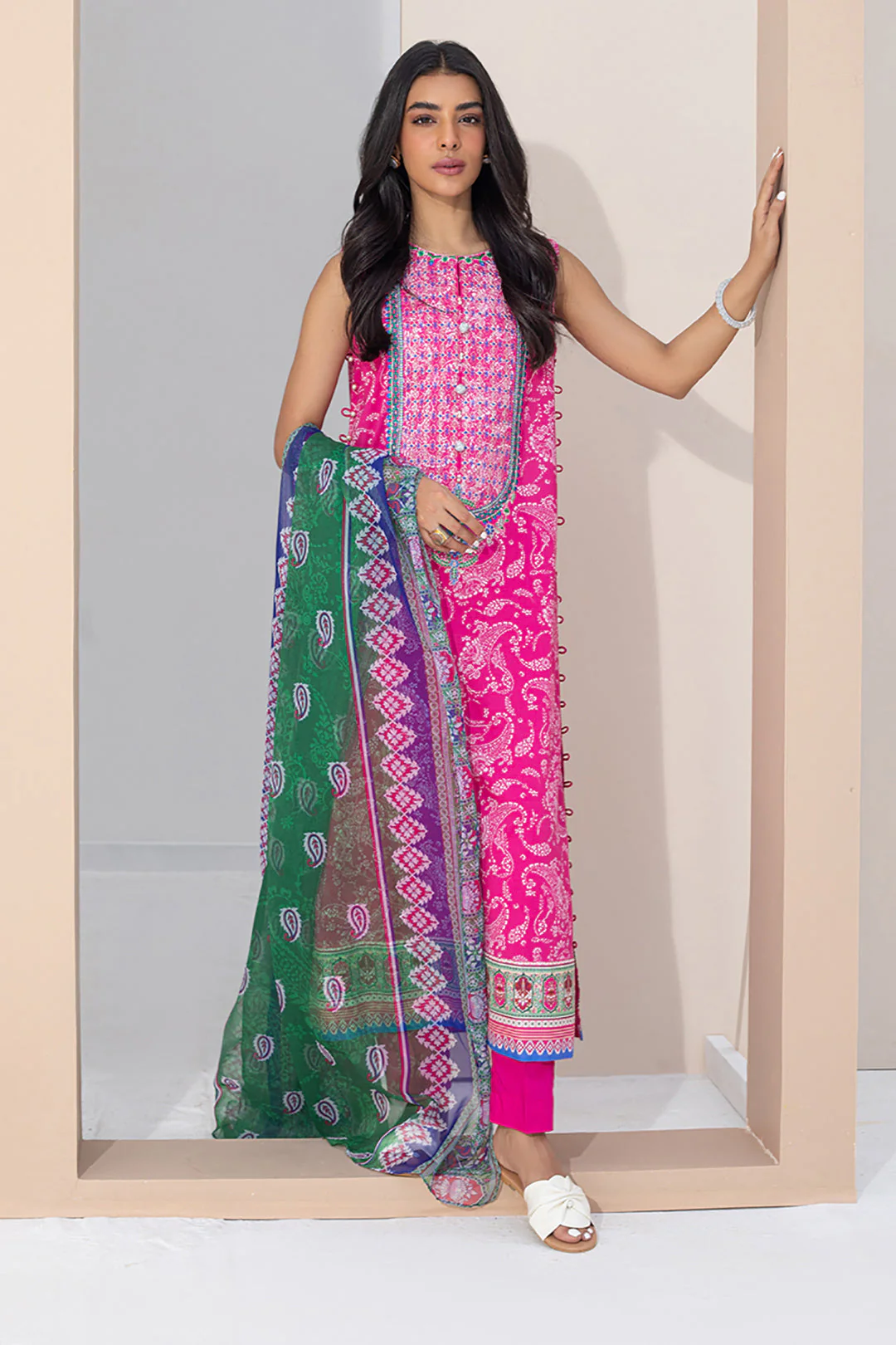 Embroidered Shirt Dupatta - 0318 - Image 2