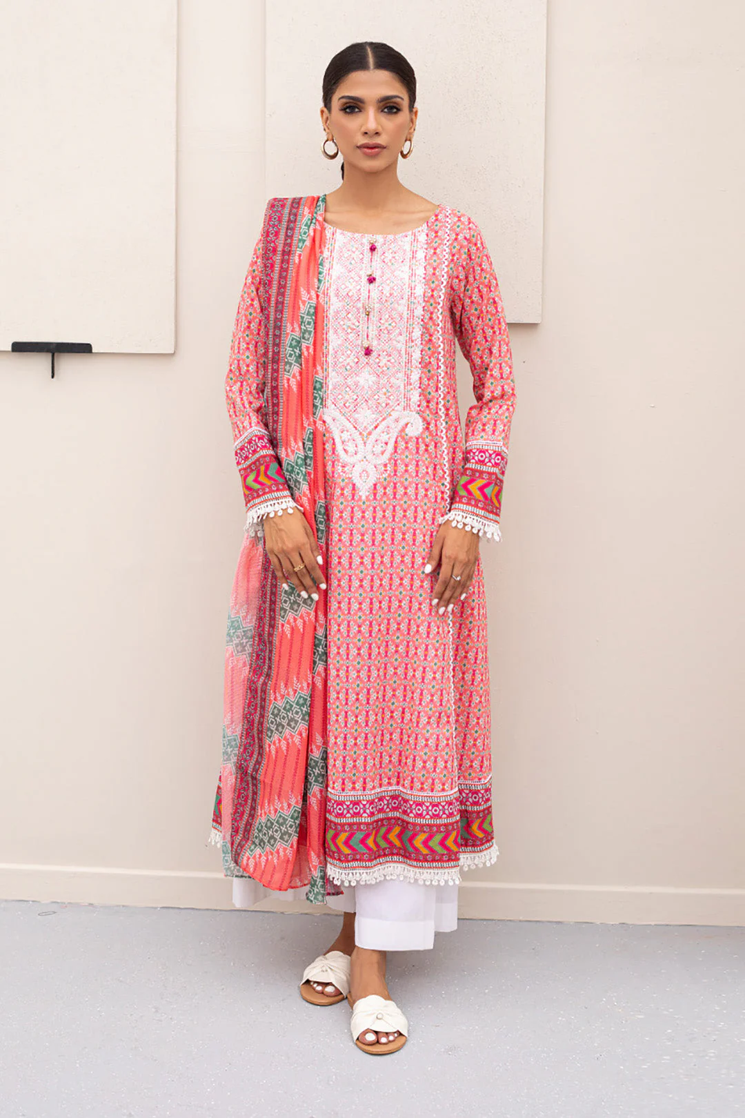 Embroidered Shirt Dupatta - 0393 - Image 2