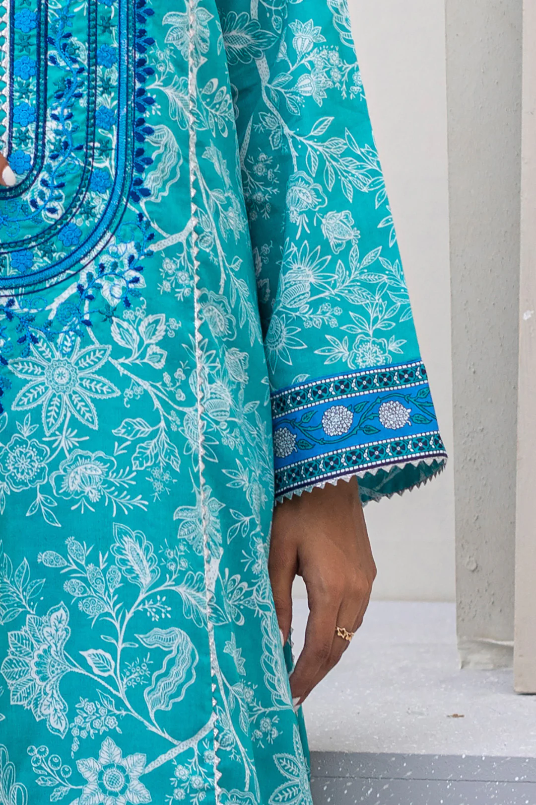 Embroidered Shirt Dupatta - 0394 - Image 4