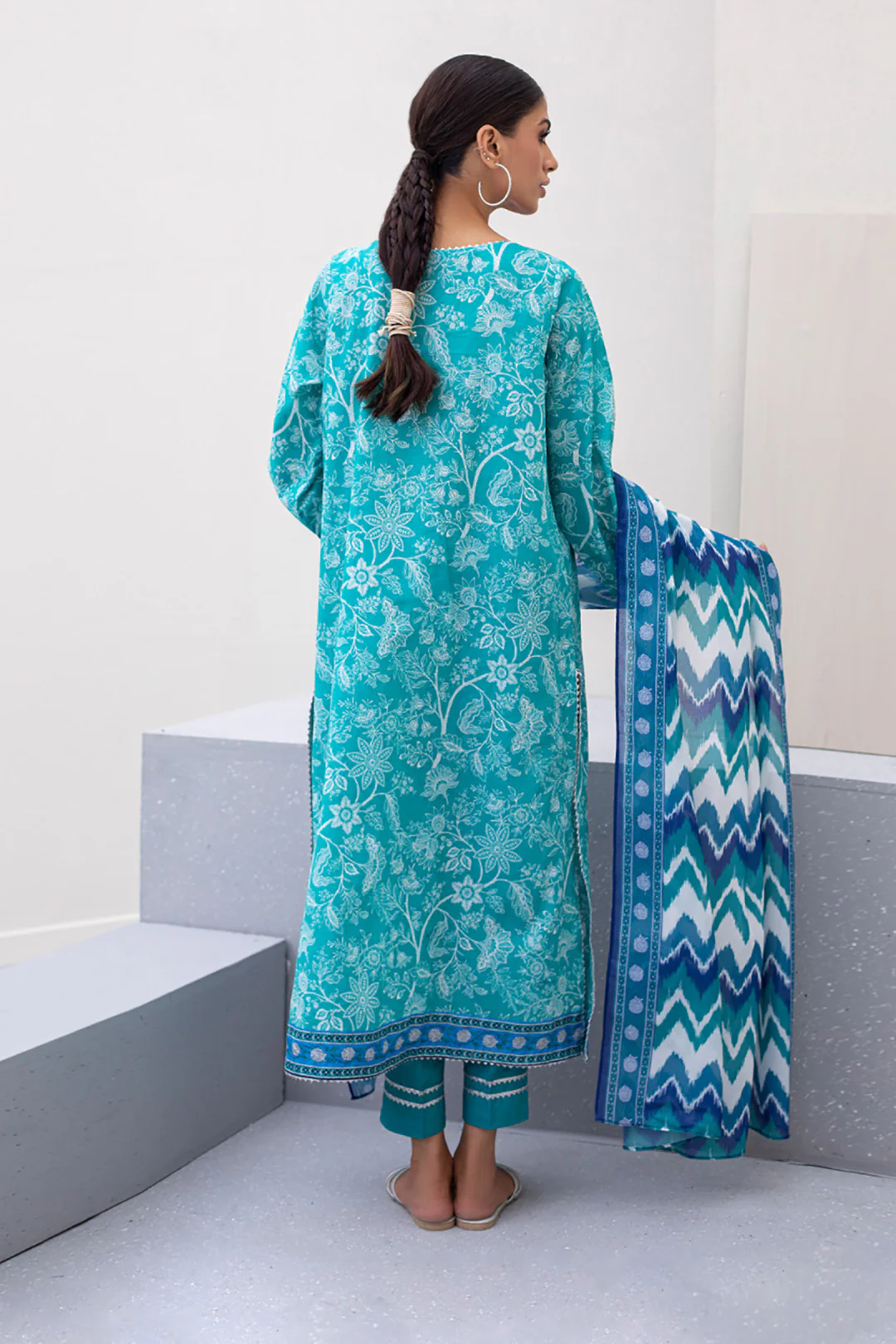 Embroidered Shirt Dupatta - 0394 - Image 5