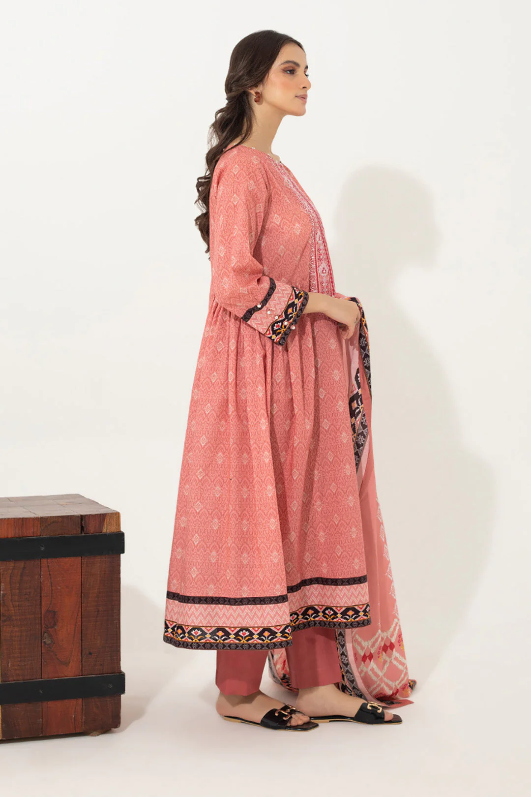 Embroidered Shirt Dupatta - 0610 - Image 3