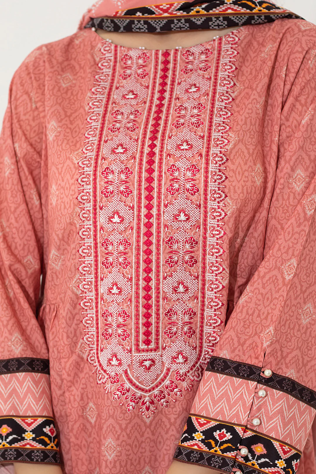 Embroidered Shirt Dupatta - 0610 - Image 4