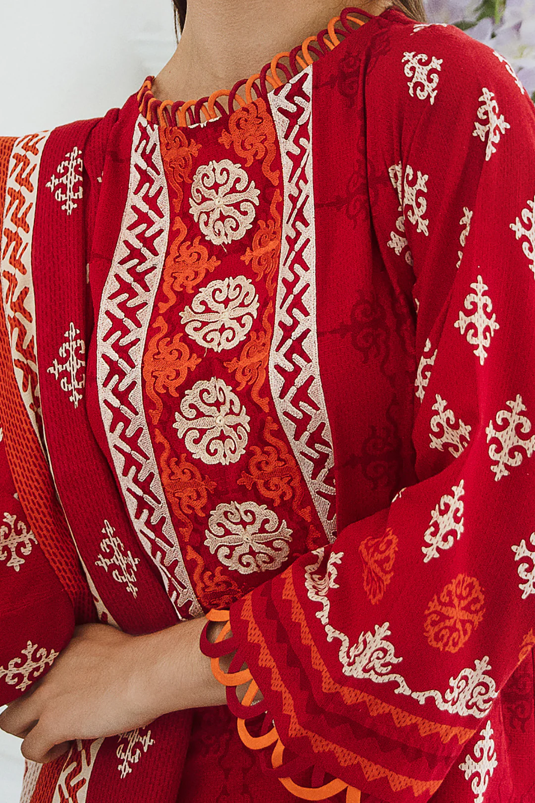 Embroidered Shirt Dupatta - 0667 - Image 4