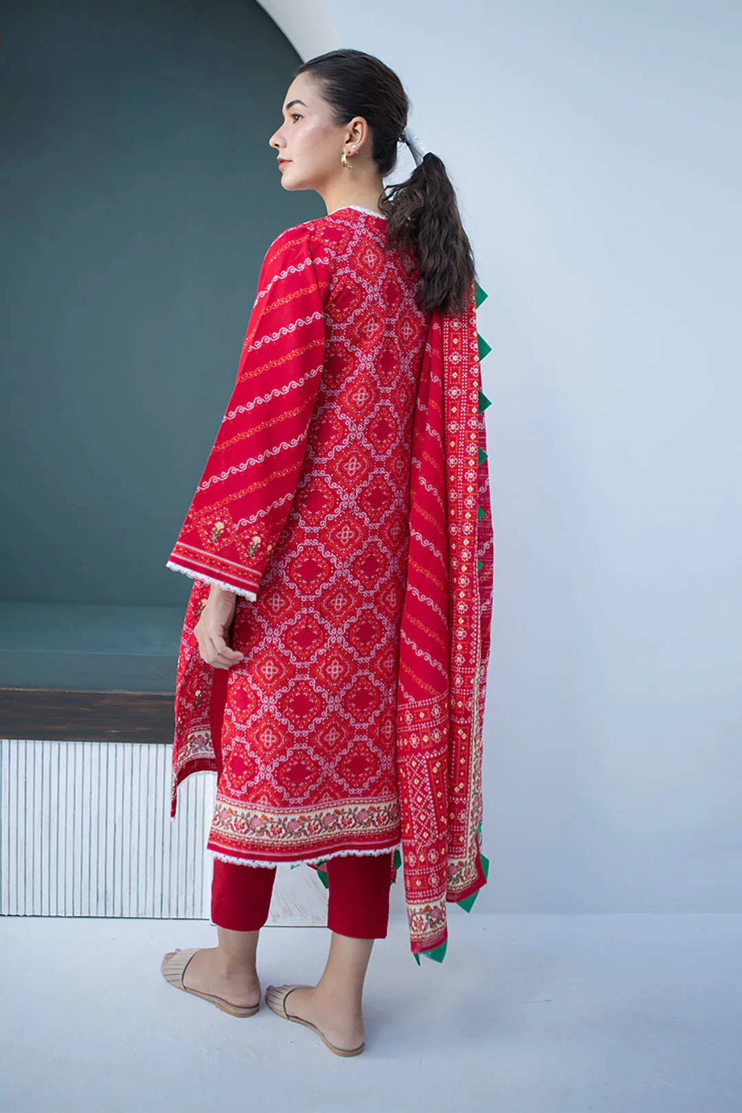 Embroidered Shirt Dupatta - 0796 - Image 5