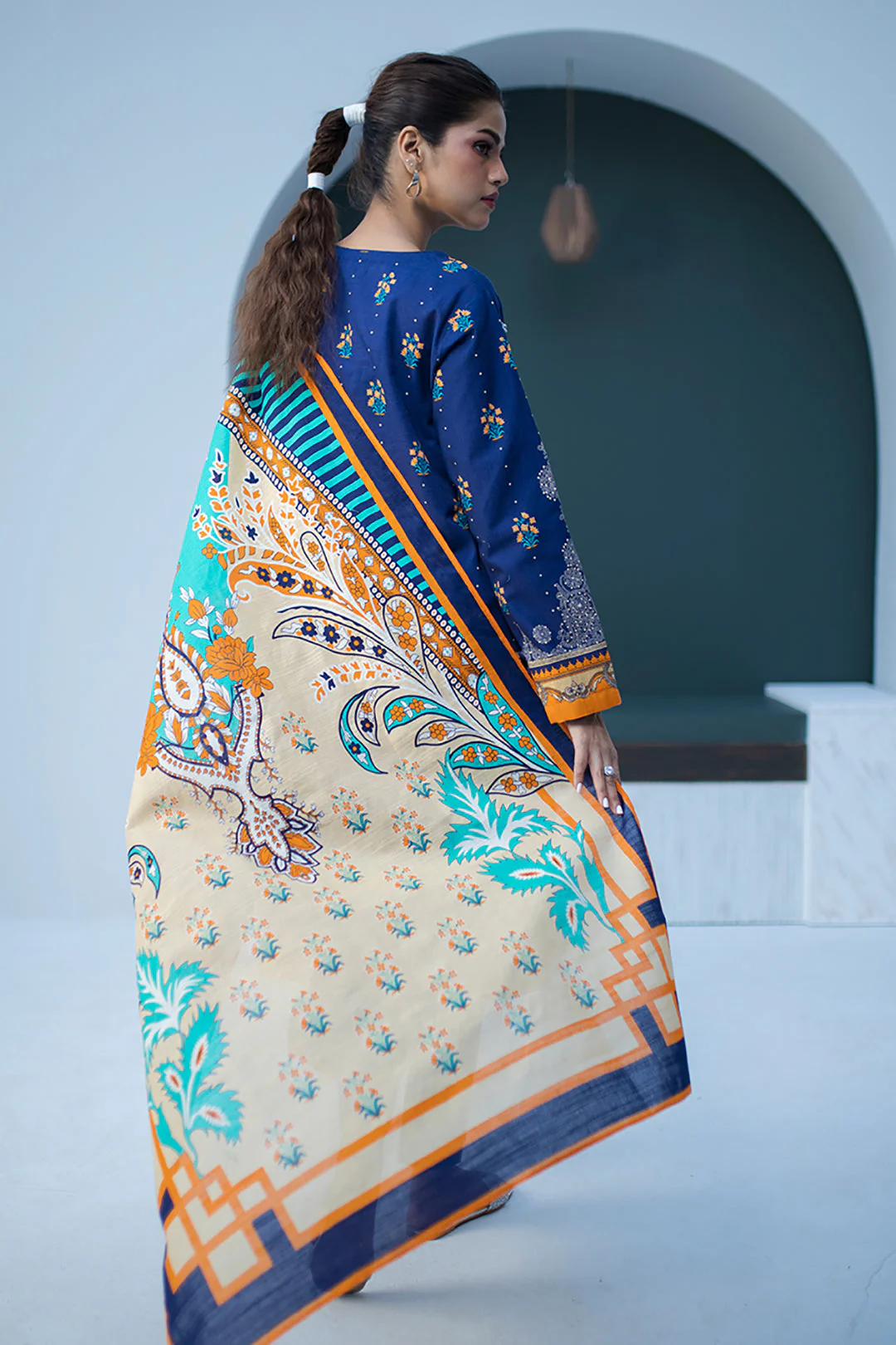 Embroidered Shirt Dupatta - 0798 - Image 5