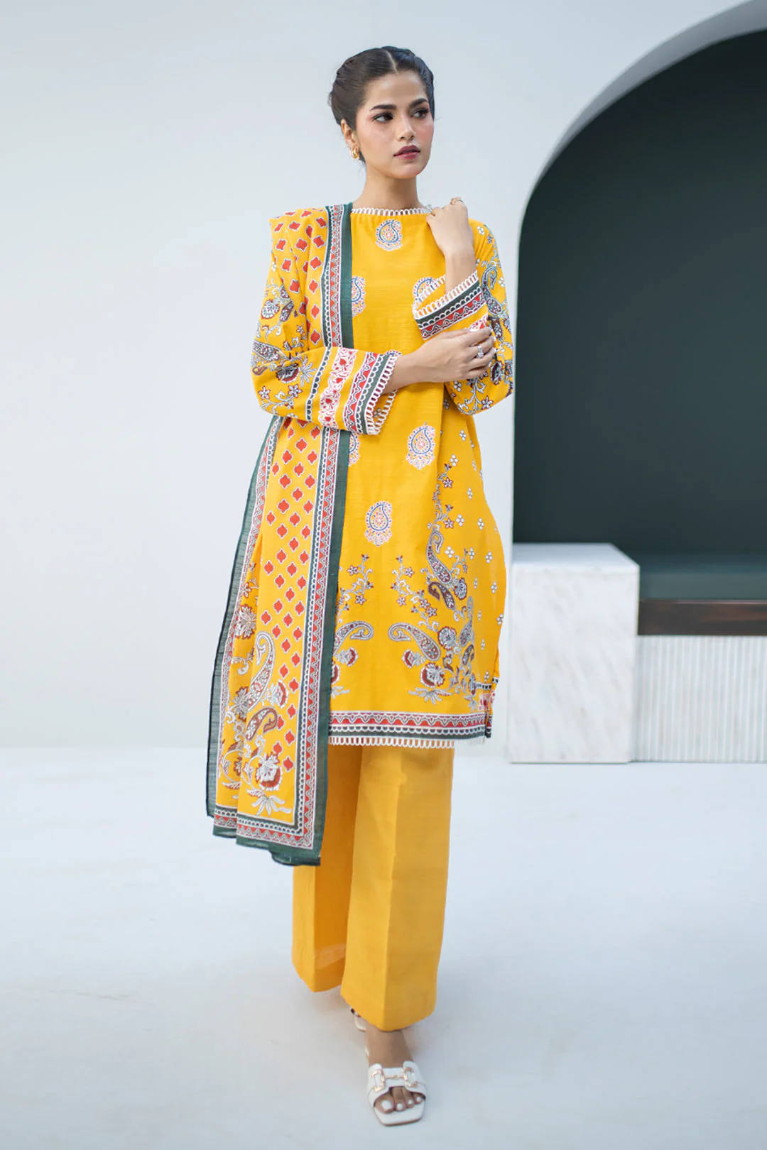 Embroidered Shirt Dupatta - 0799 - Image 2