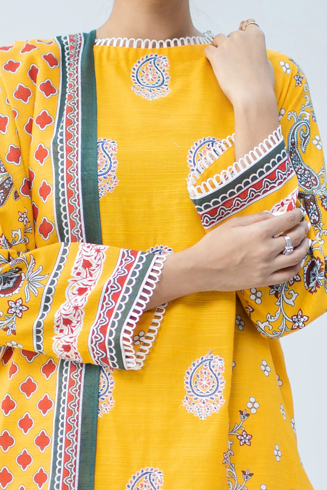 Embroidered Shirt Dupatta - 0799 - Image 4