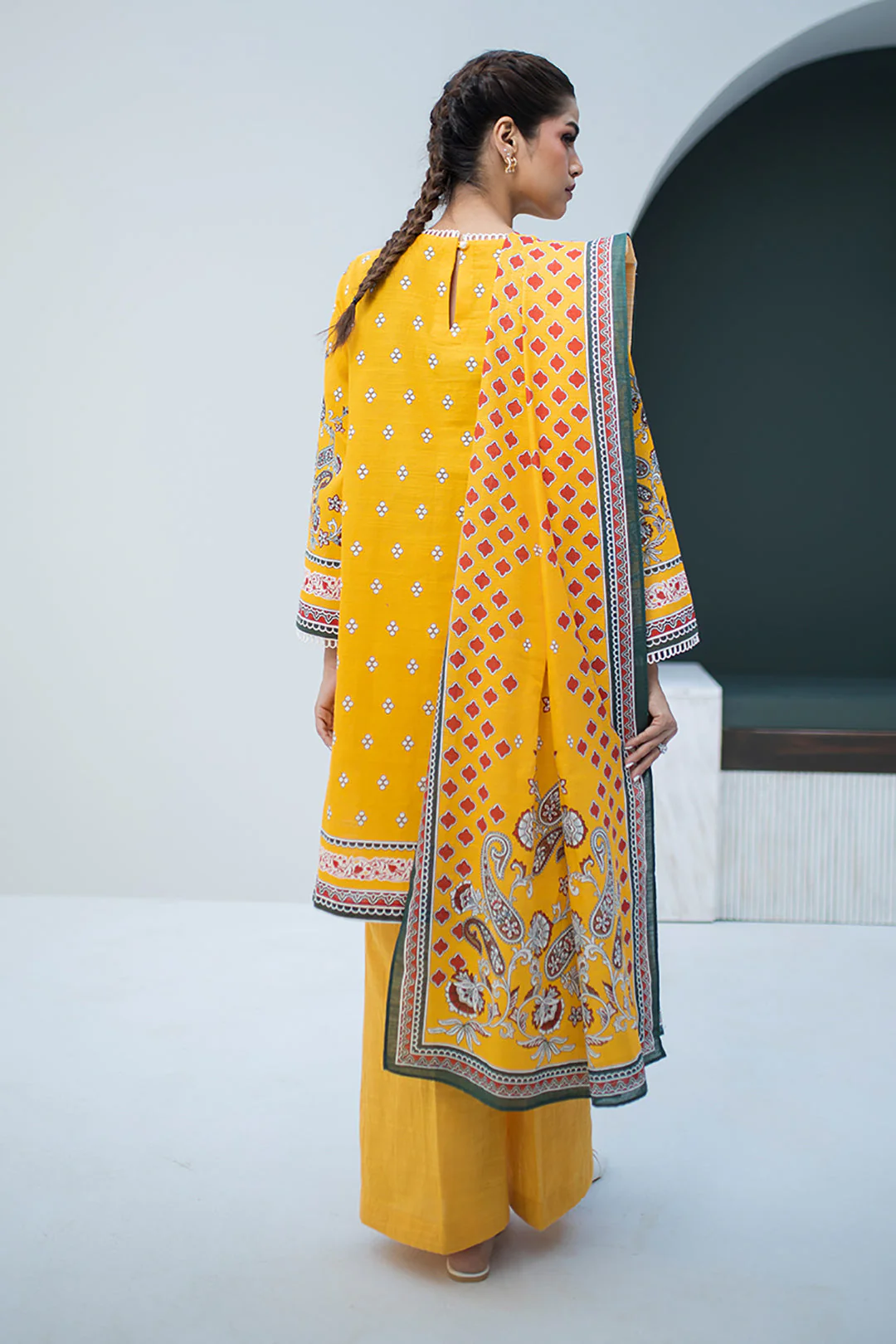 Embroidered Shirt Dupatta - 0799 - Image 5