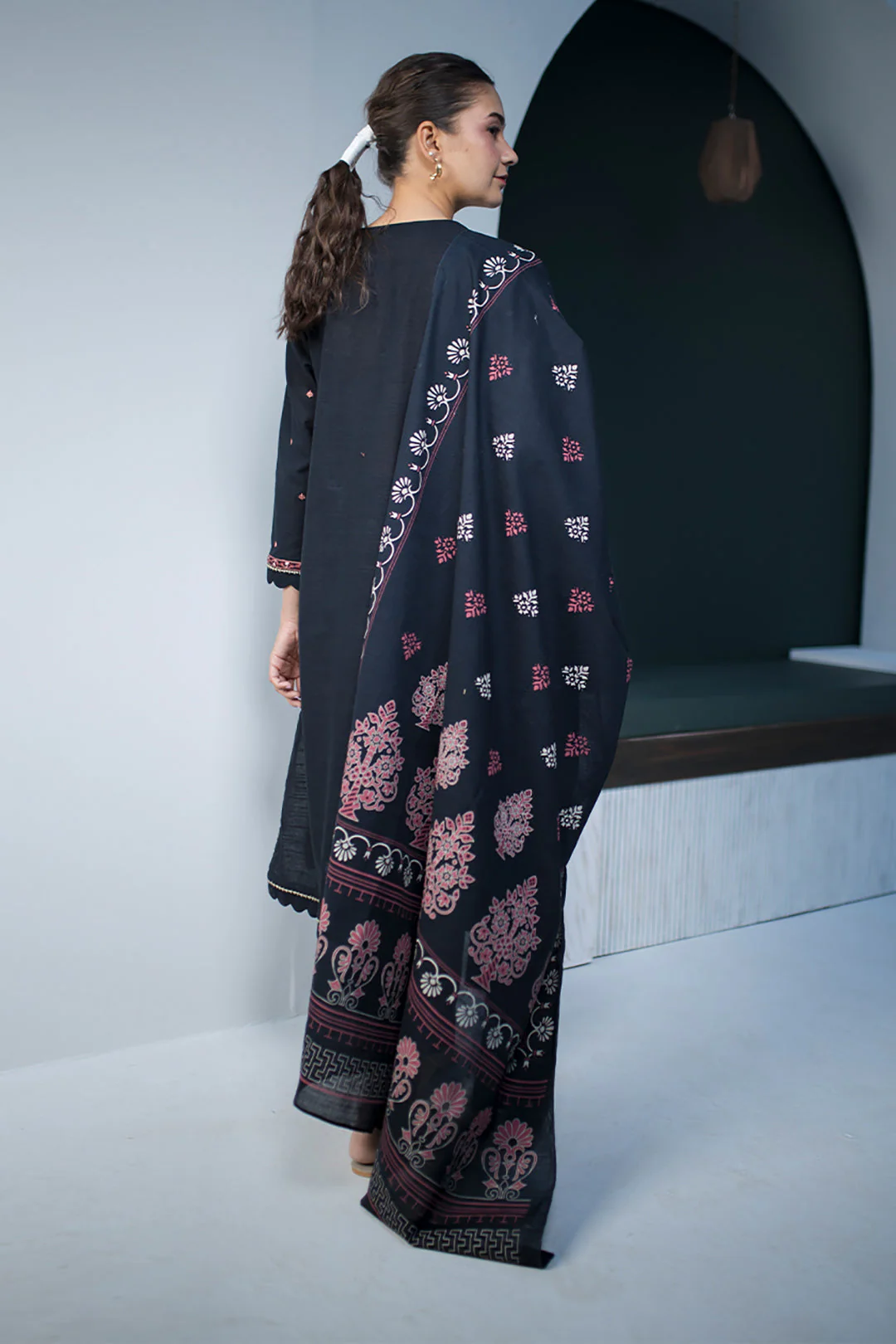 Embroidered Shirt Dupatta - 0858 - Image 5