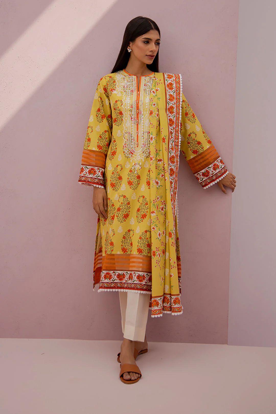 Embroidered Shirt Dupatta - 0871 - Image 2