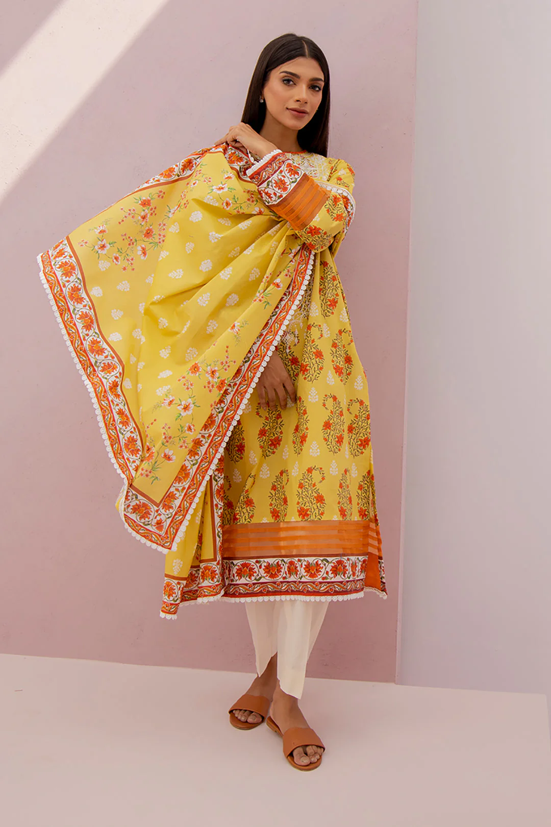 Embroidered Shirt Dupatta - 0871 - Image 3