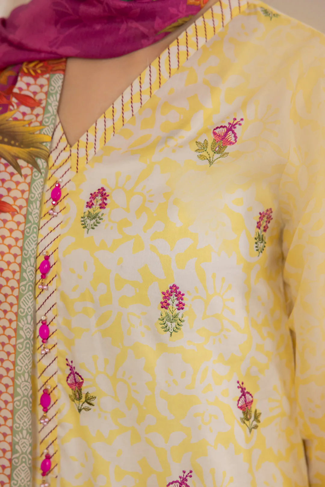 Embroidered Shirt Dupatta - 1033 - Image 4