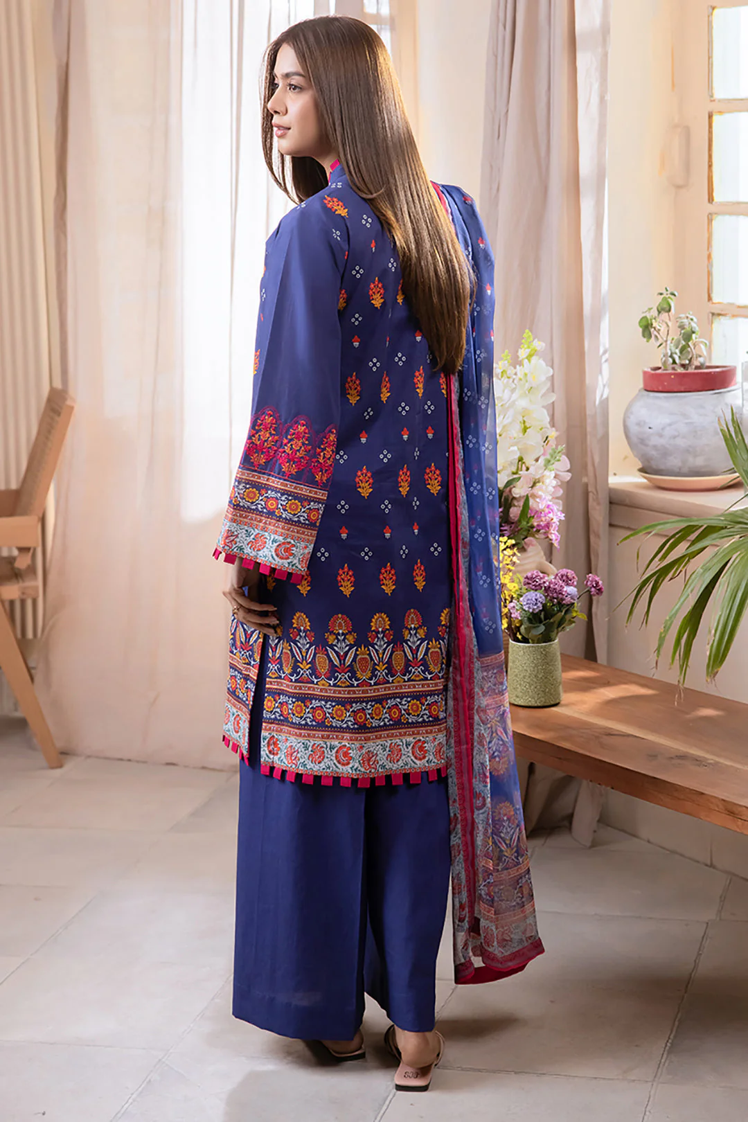 Embroidered Shirt Dupatta - 1619 - Image 5