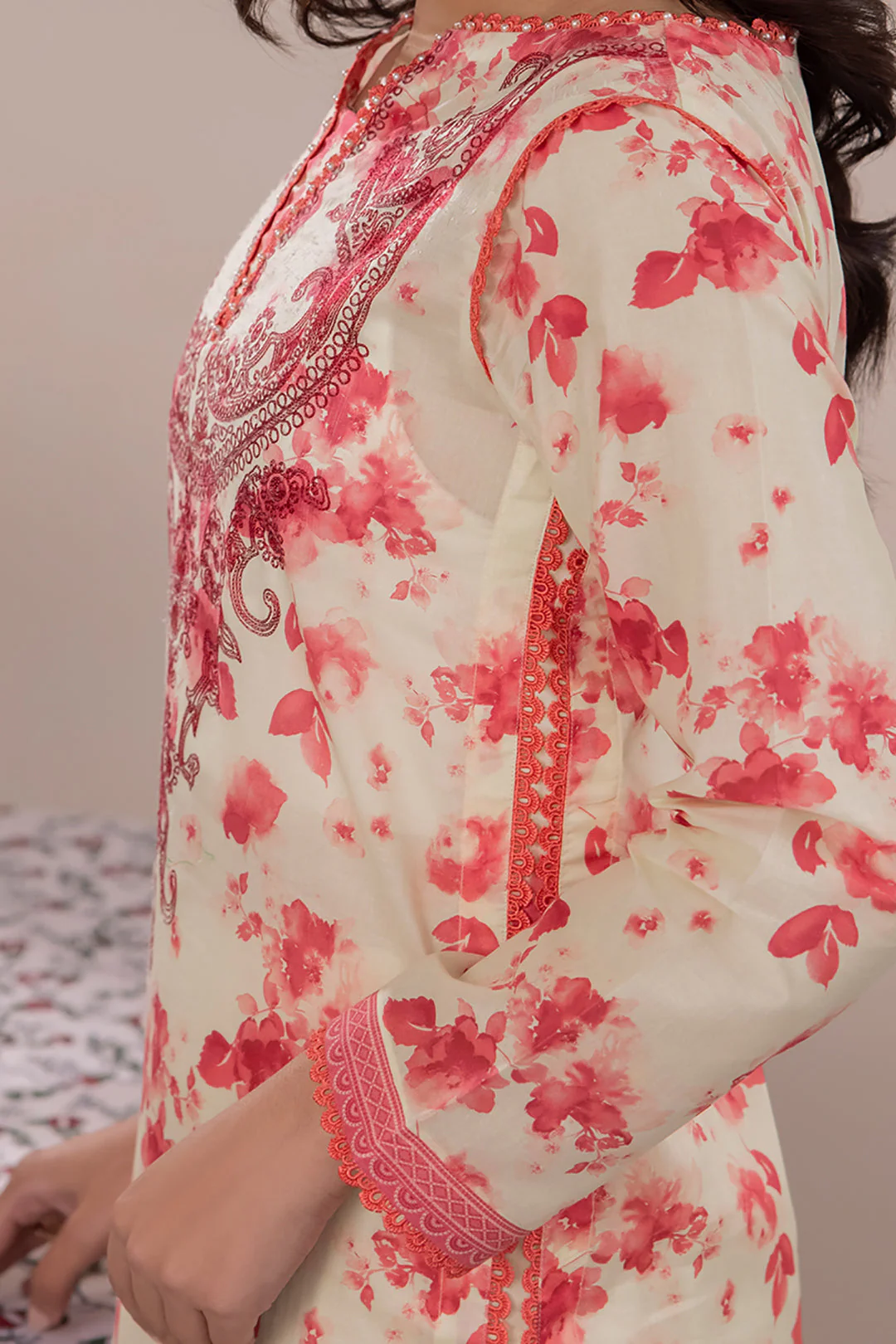 Embroidered Shirt Dupatta - 1622 - Image 4
