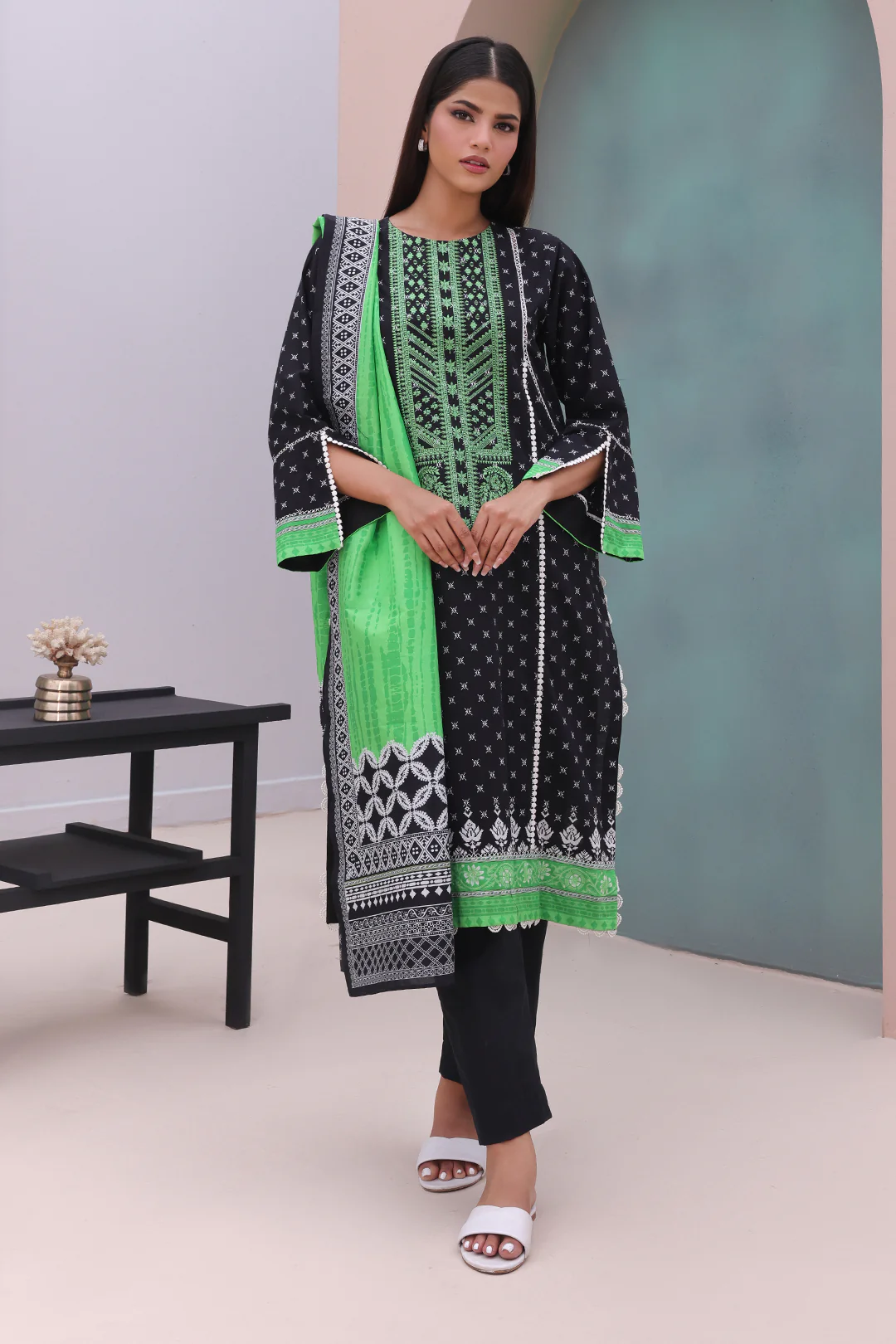 Embroidered Shirt Dupatta - 0027 - Image 2