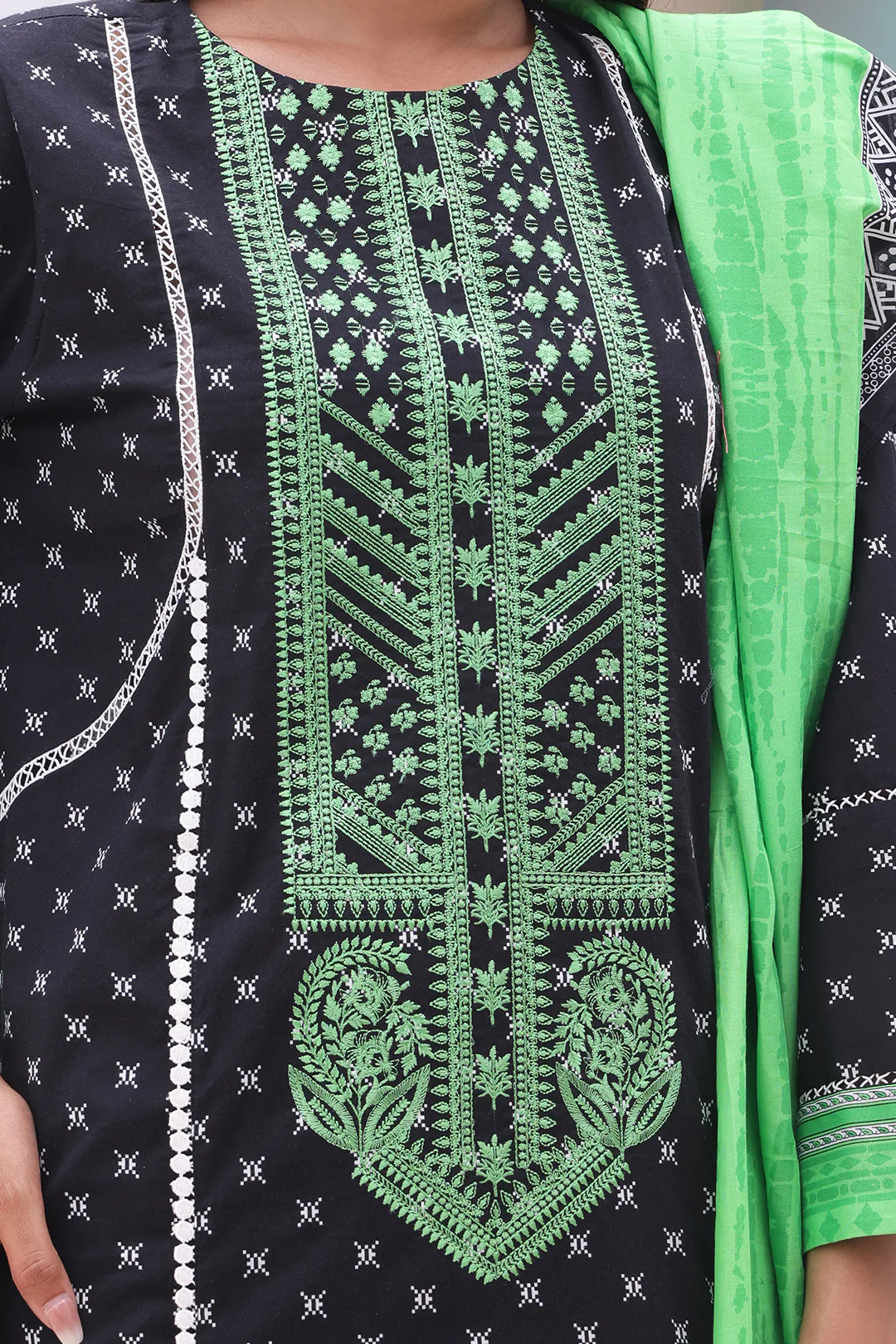 Embroidered Shirt Dupatta - 0027 - Image 4