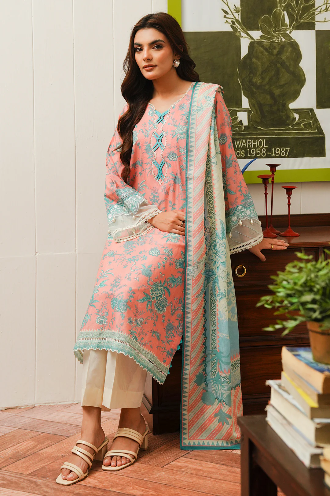 Embroidered Shirt Dupatta - 0106 - Image 3