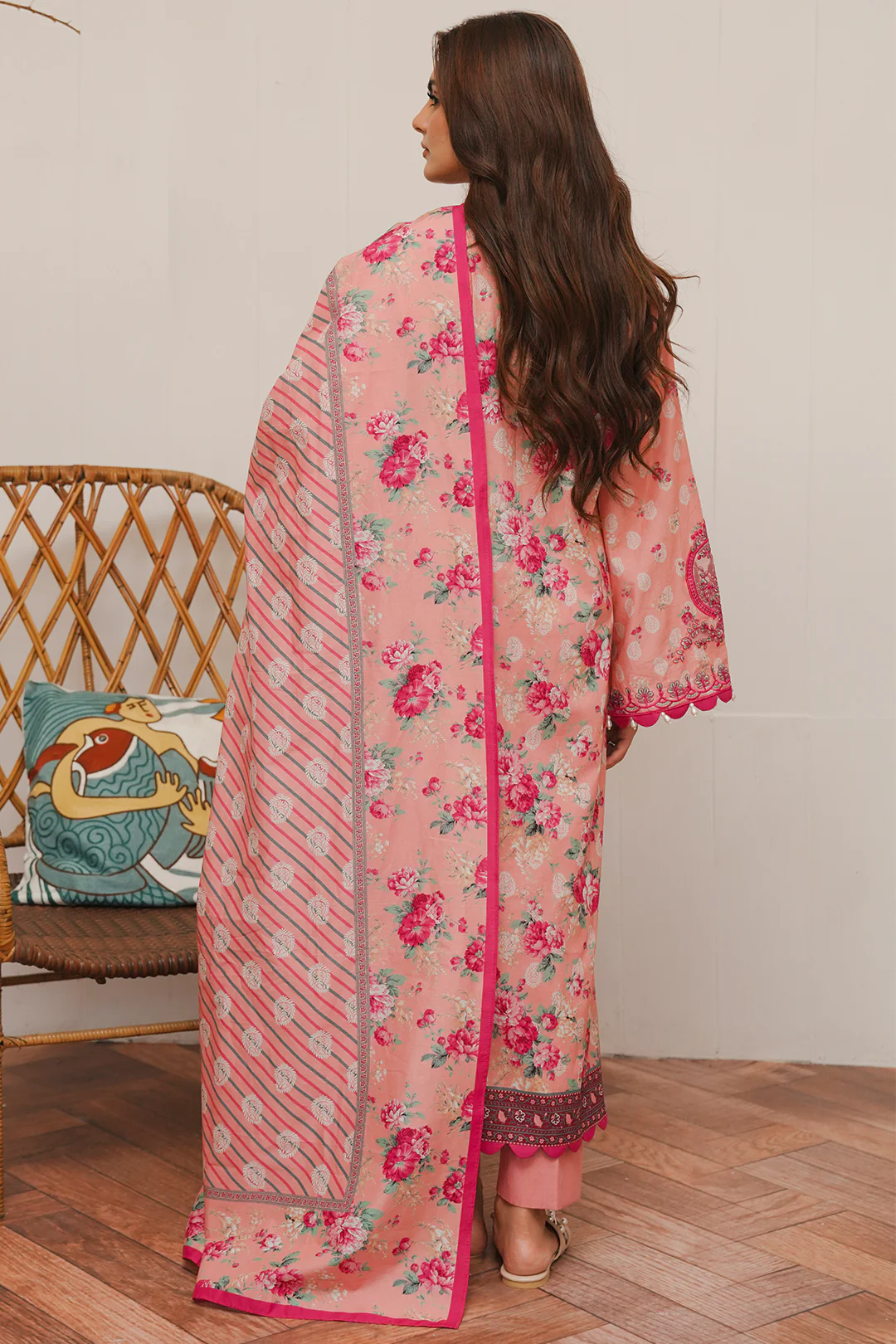 Embroidered Shirt Dupatta - 0109 - Image 4