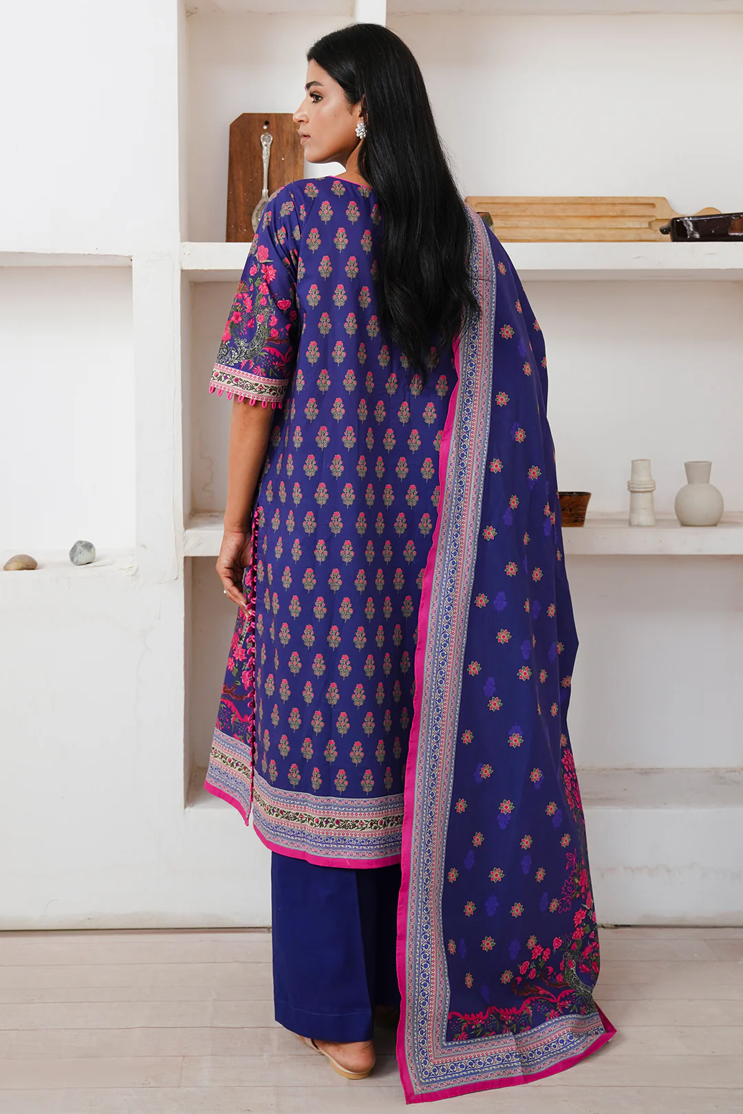Embroidered Shirt Dupatta - 0110 - Image 6