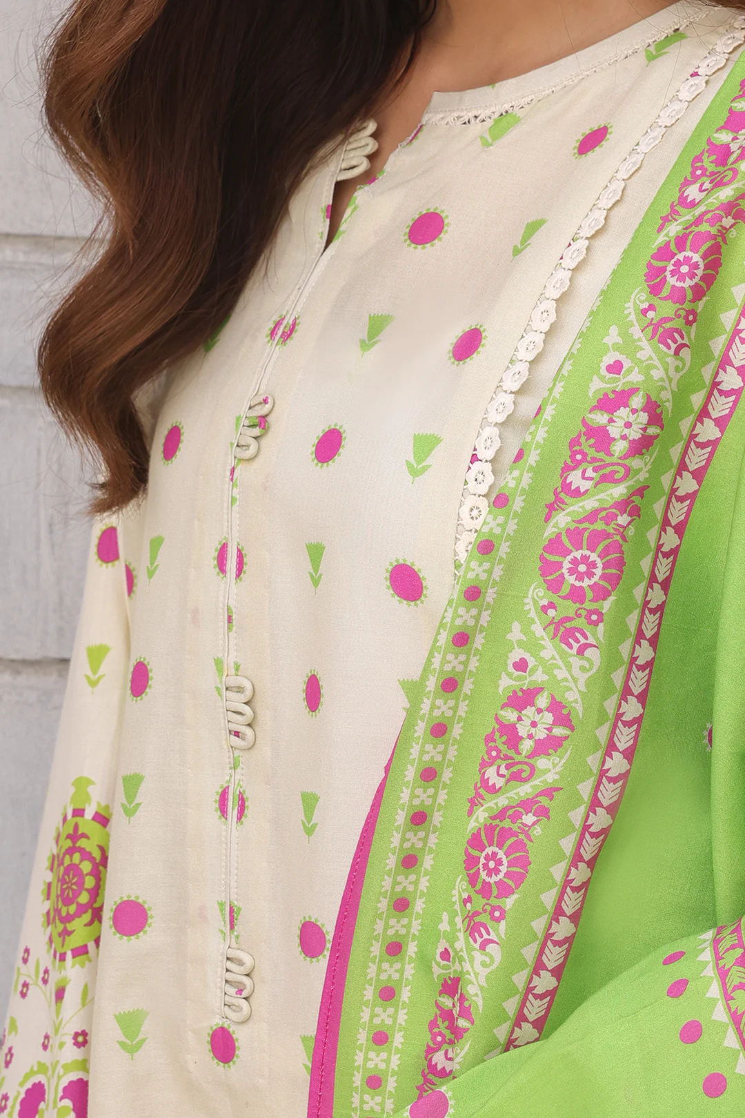 Embroidered Shirt Dupatta - 0111 - Image 3