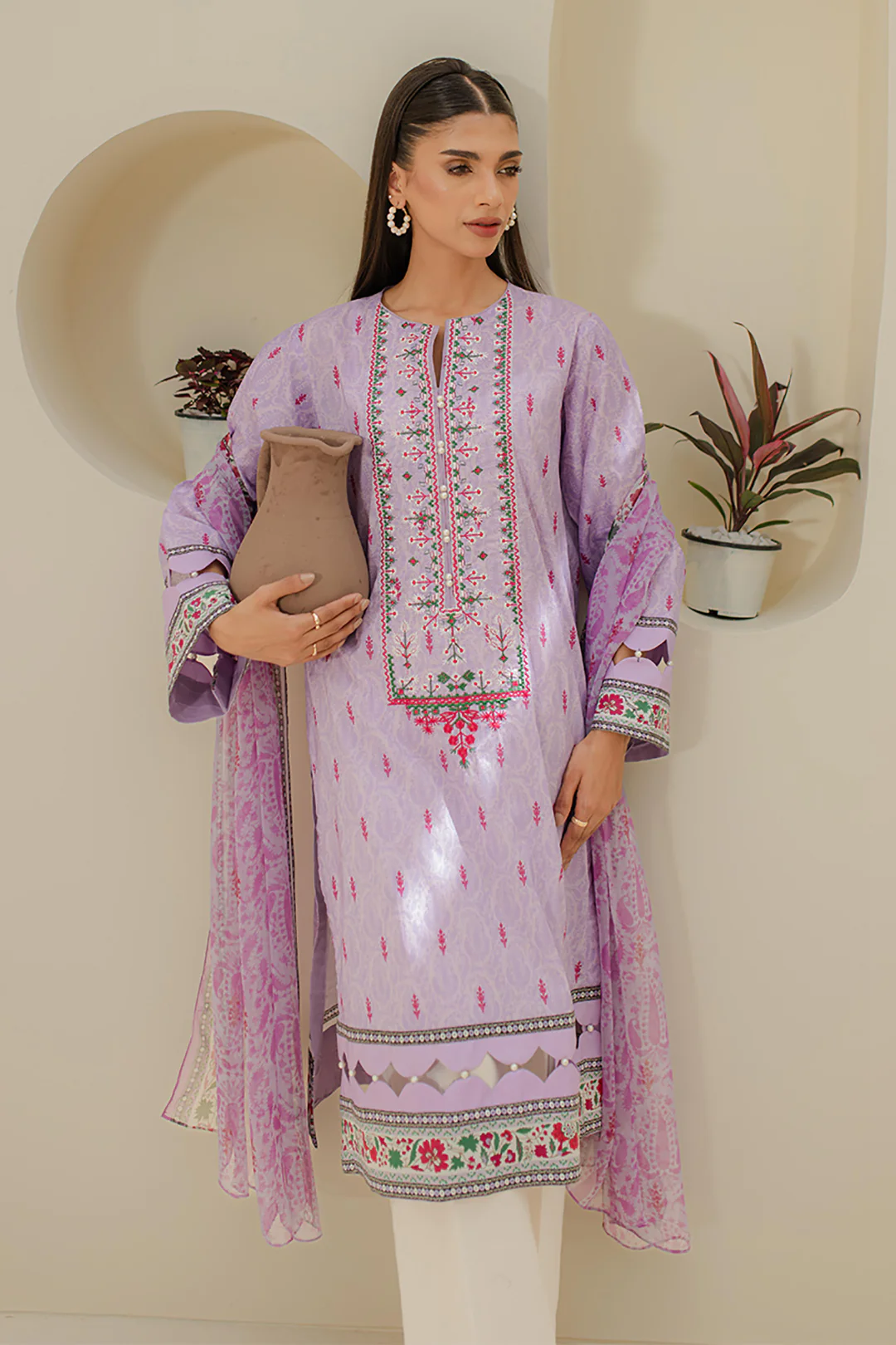 Embroidered Shirt Dupatta - 1659 - Image 2