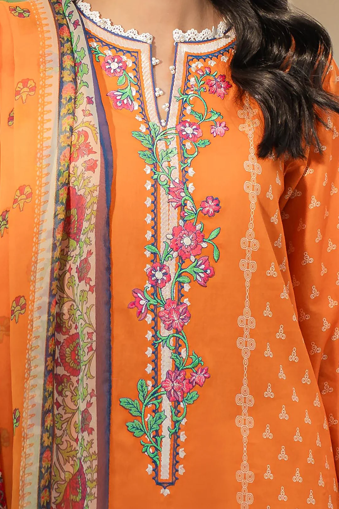 Embroidered Shirt Dupatta - 1661 - Image 4