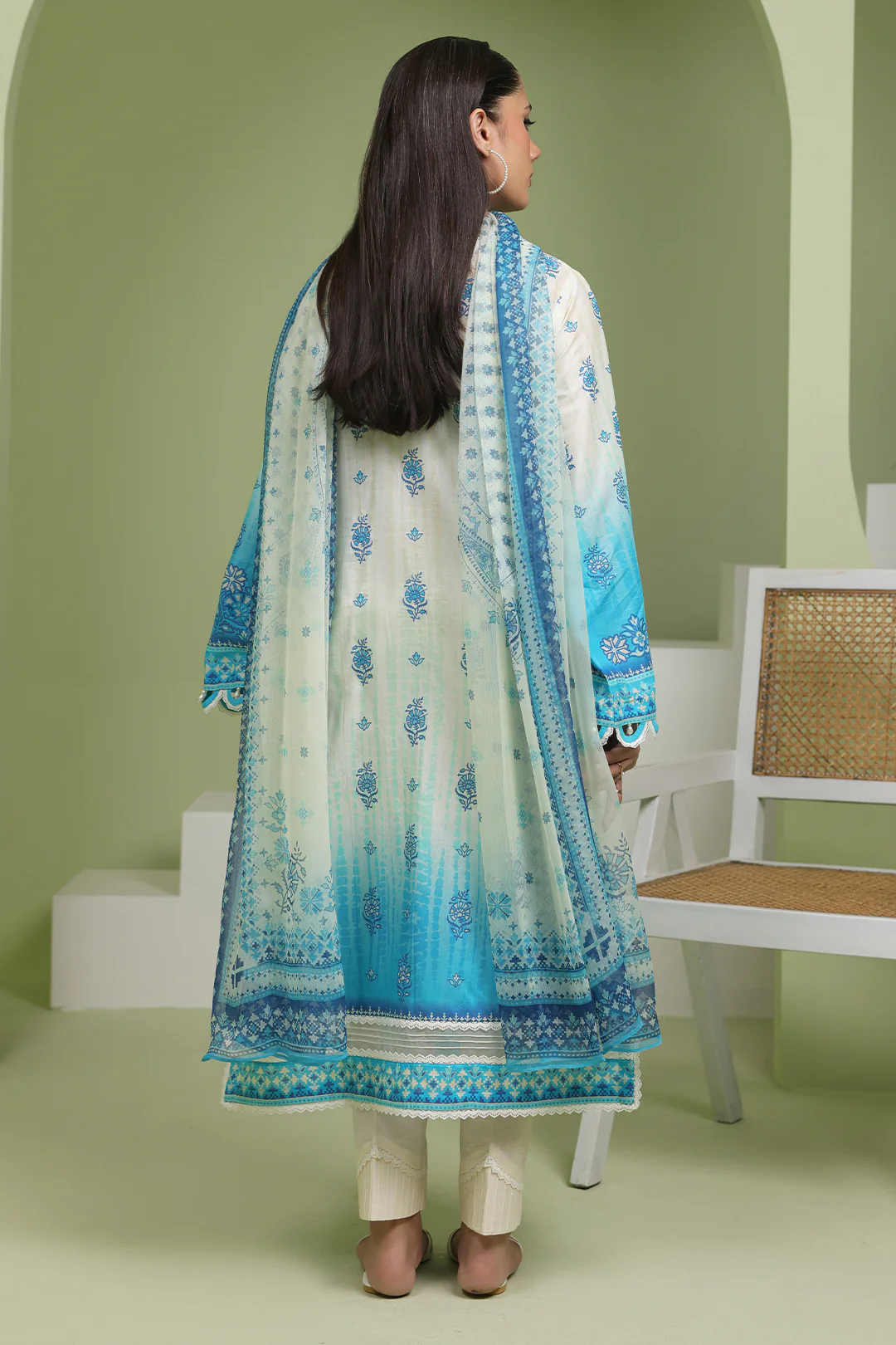 Embroidered Shirt Dupatta - 1694 - Image 5