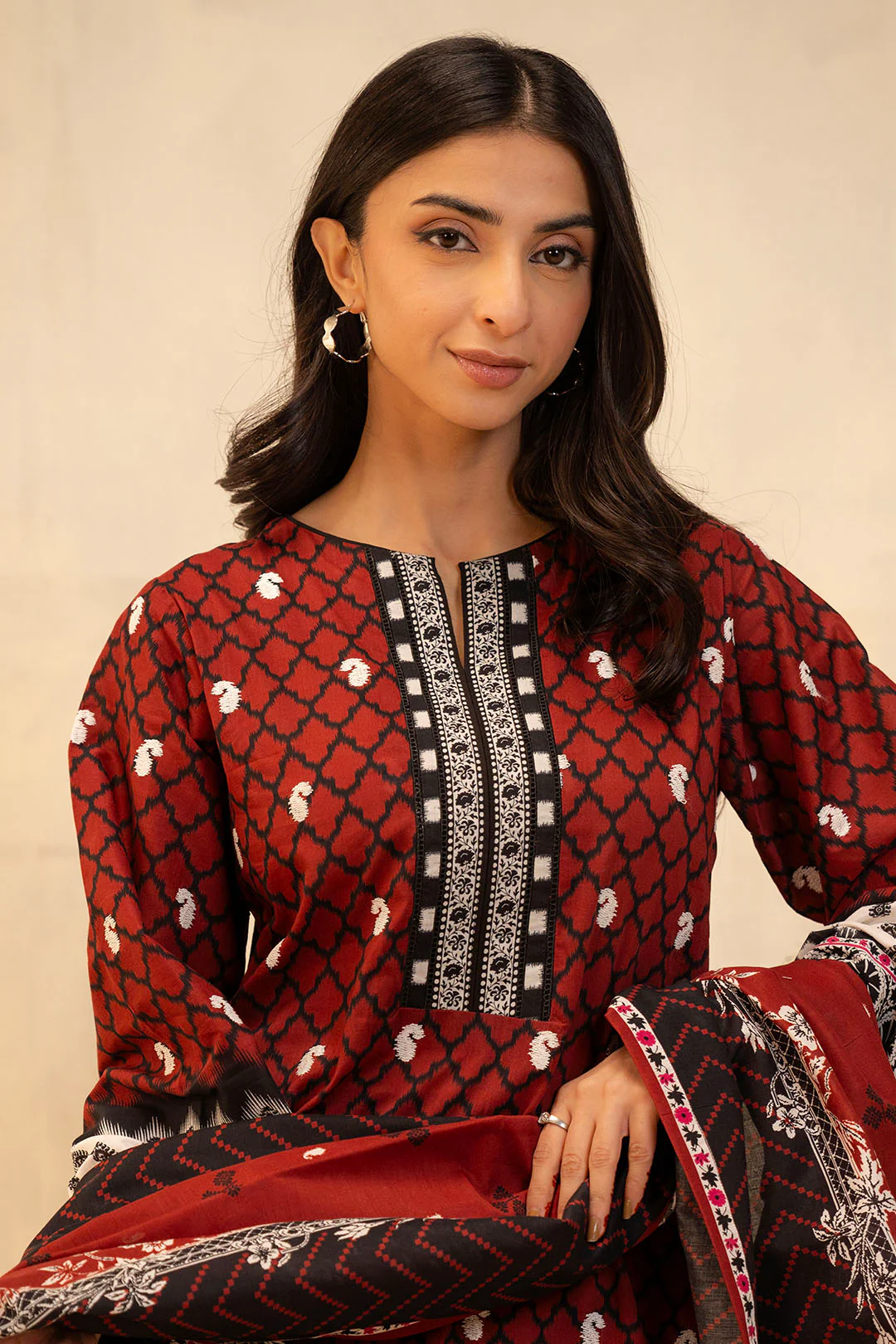 Embroidered Shirt Dupatta - 0024