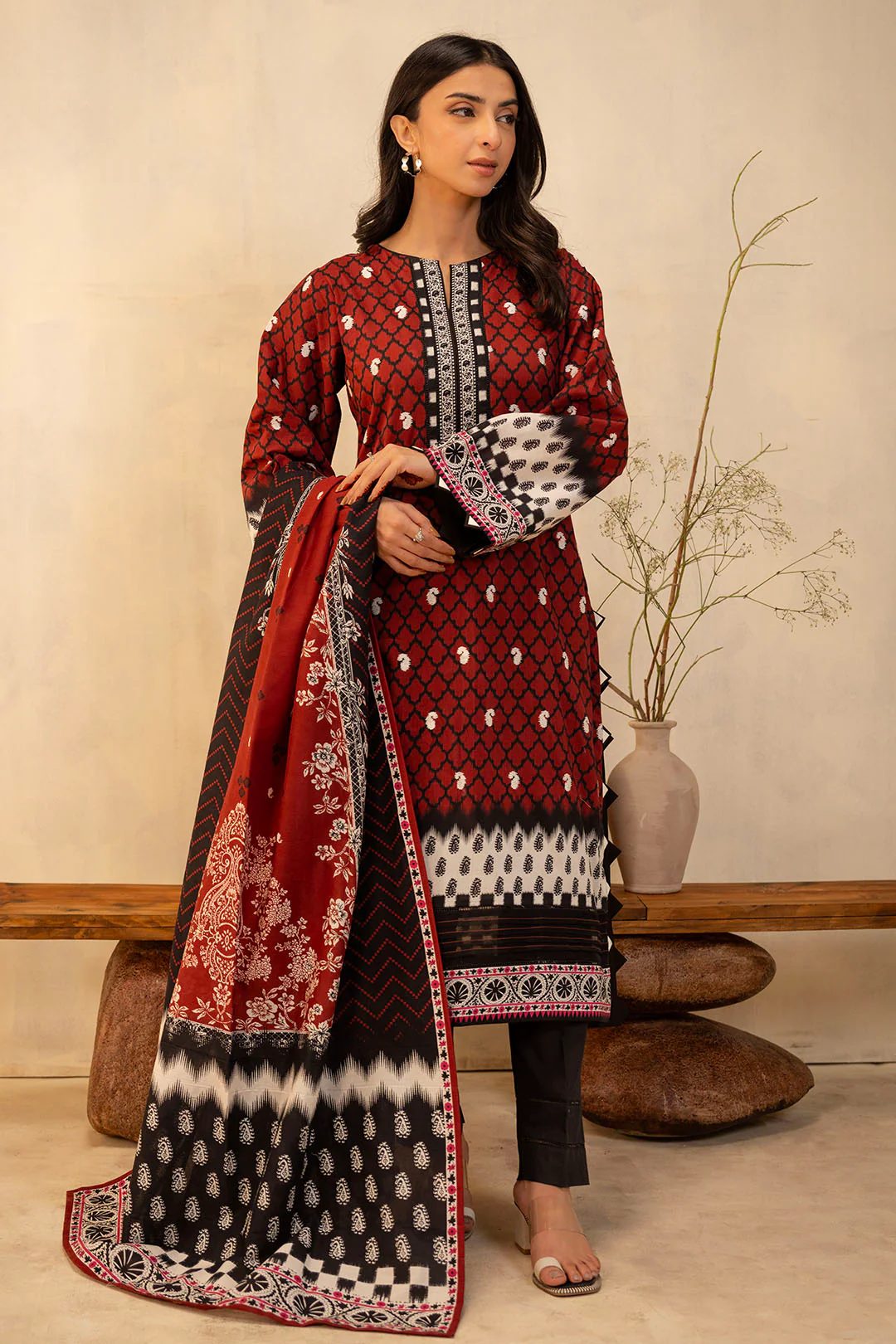 Embroidered Shirt Dupatta - 0024 - Image 2