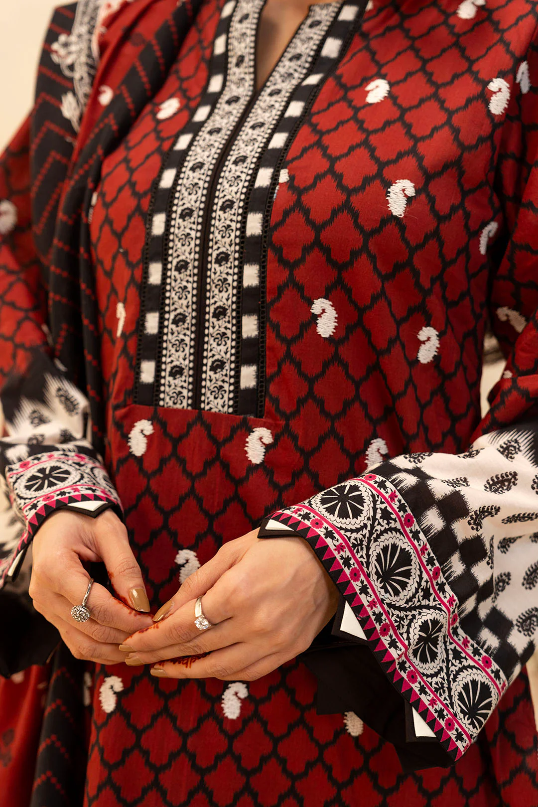Embroidered Shirt Dupatta - 0024 - Image 3