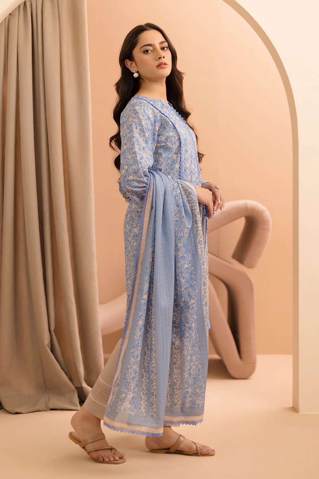 Embroidered Shirt Dupatta - 0175 - Image 4