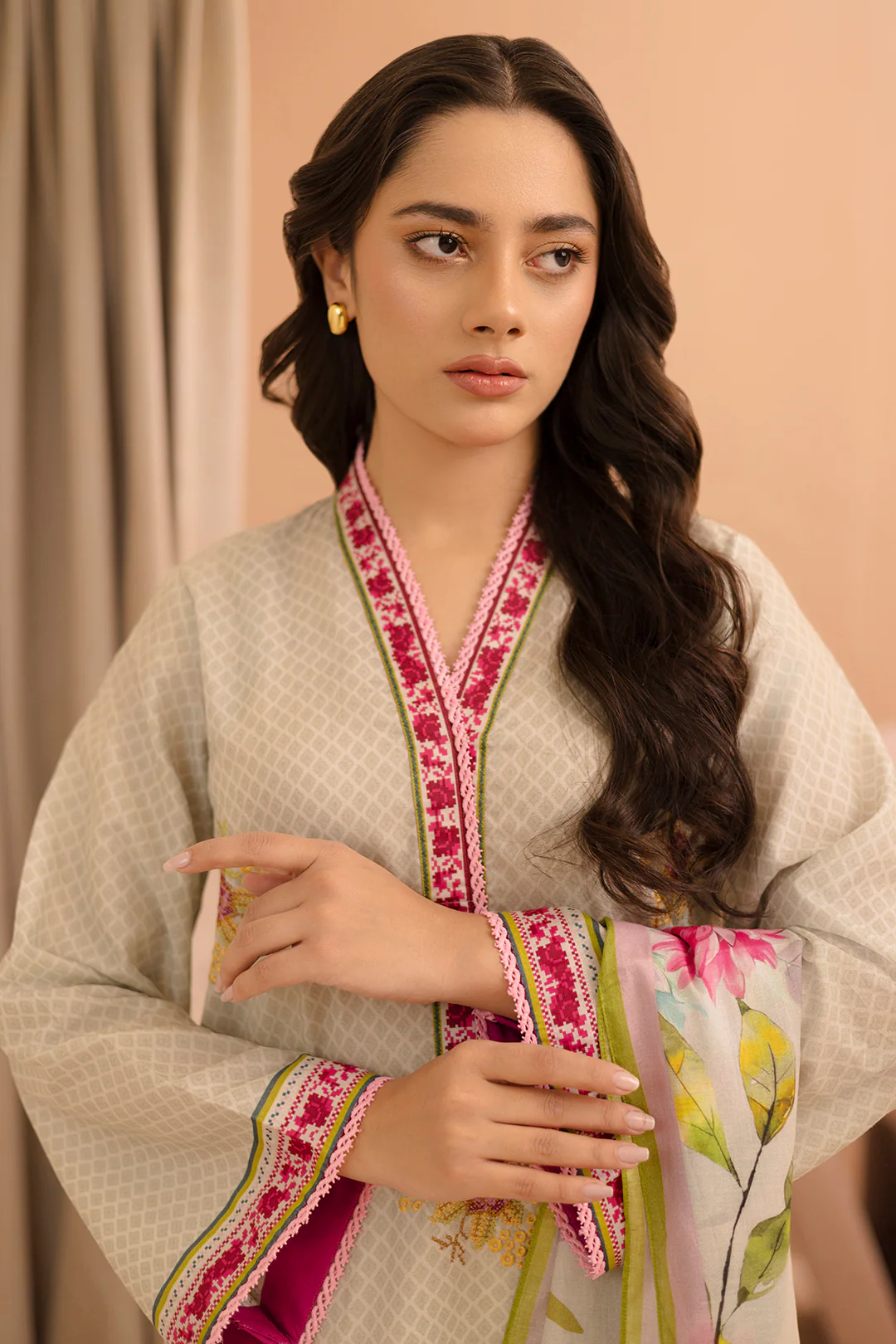 Embroidered Shirt Dupatta - 0239
