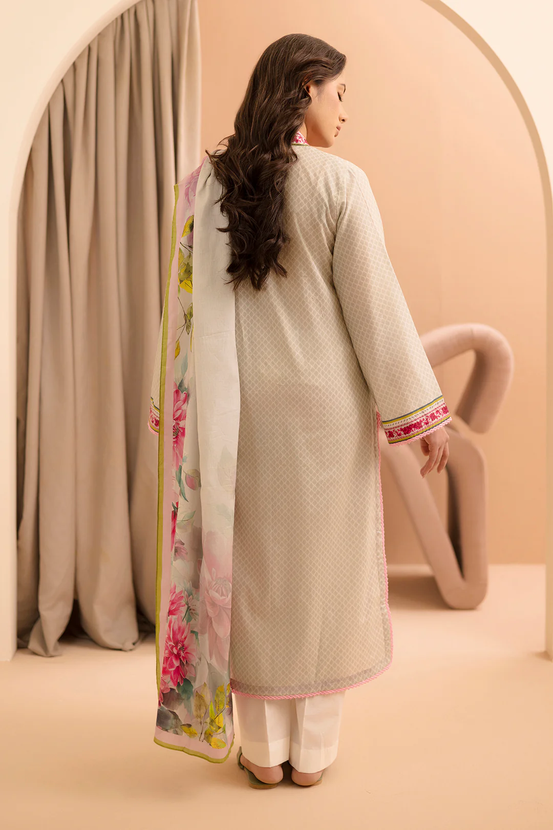 Embroidered Shirt Dupatta - 0239 - Image 8
