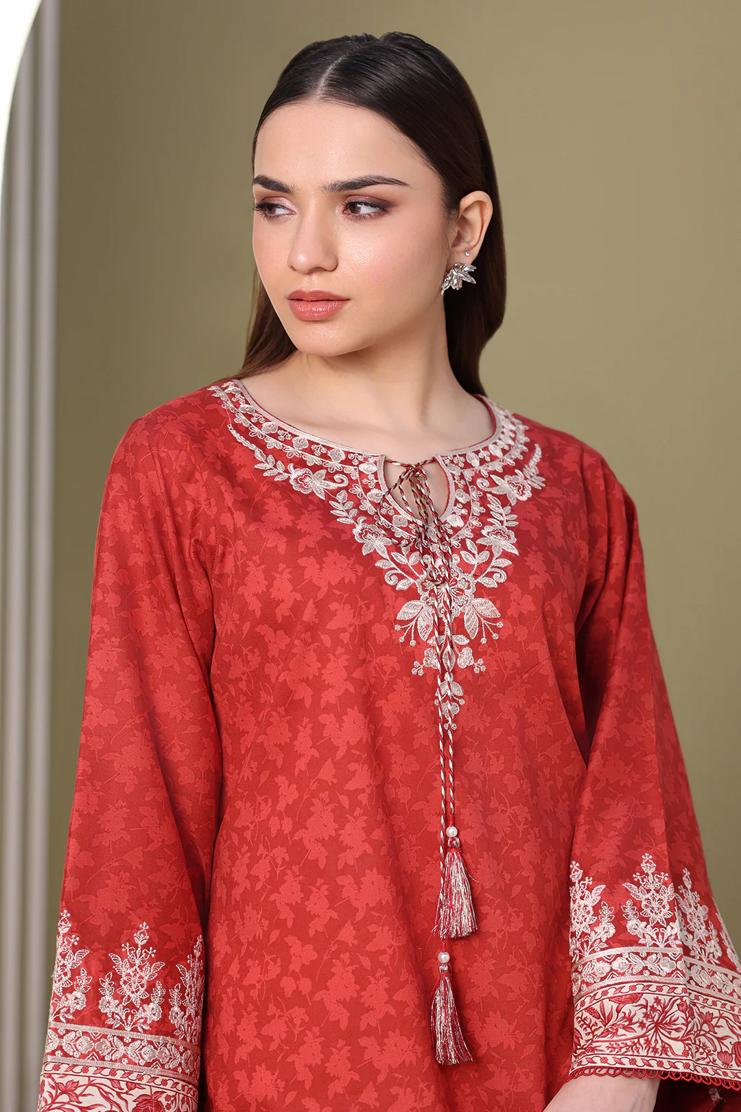 Embroidered Shirt Dupatta - 0376 - Image 3