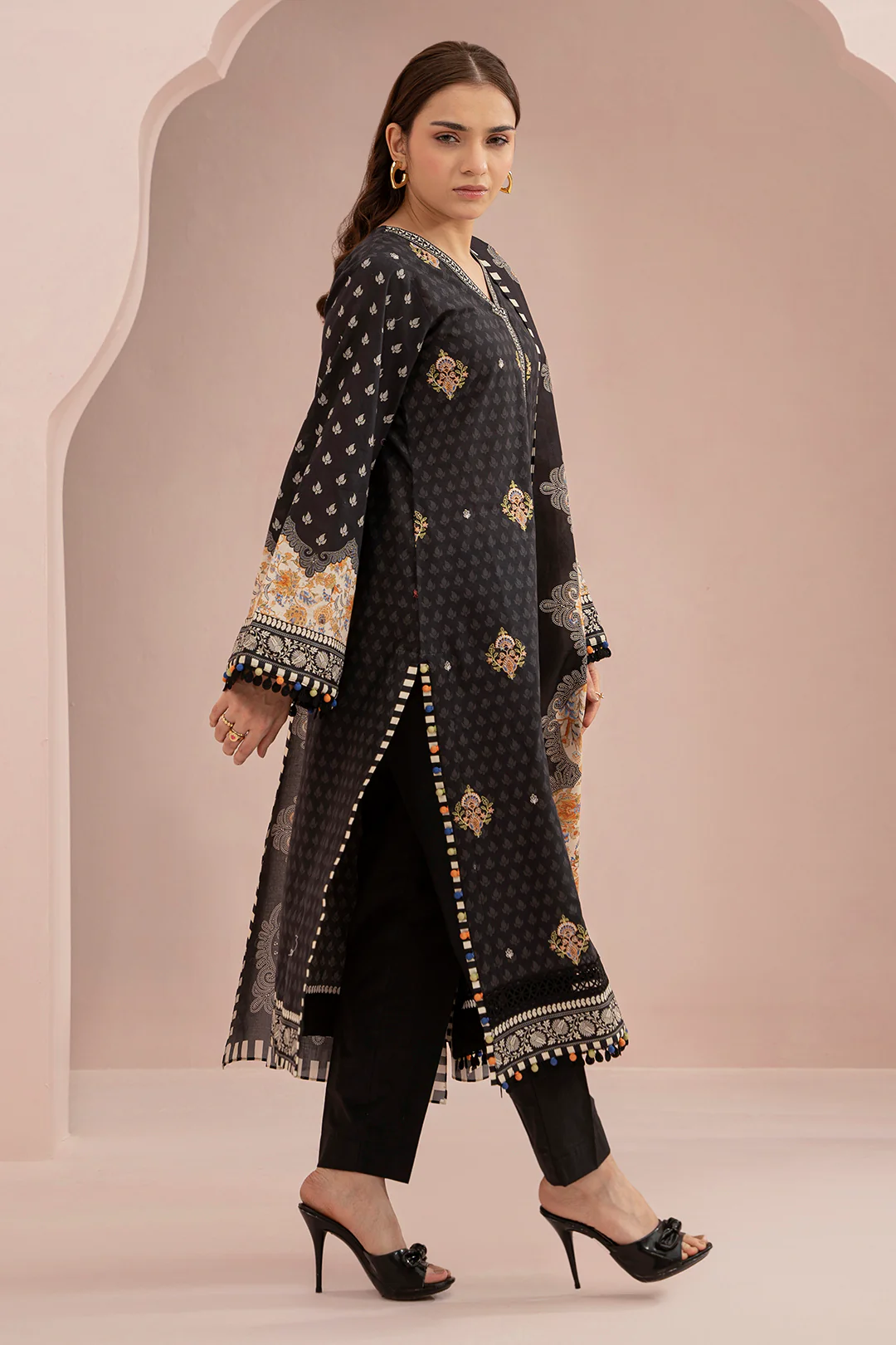 Embroidered Shirt Dupatta - 0377 - Image 6