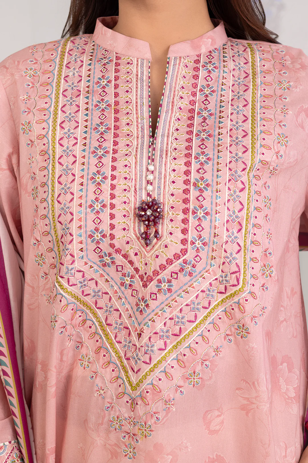 Embroidered Shirt Dupatta - 0420 - Image 3